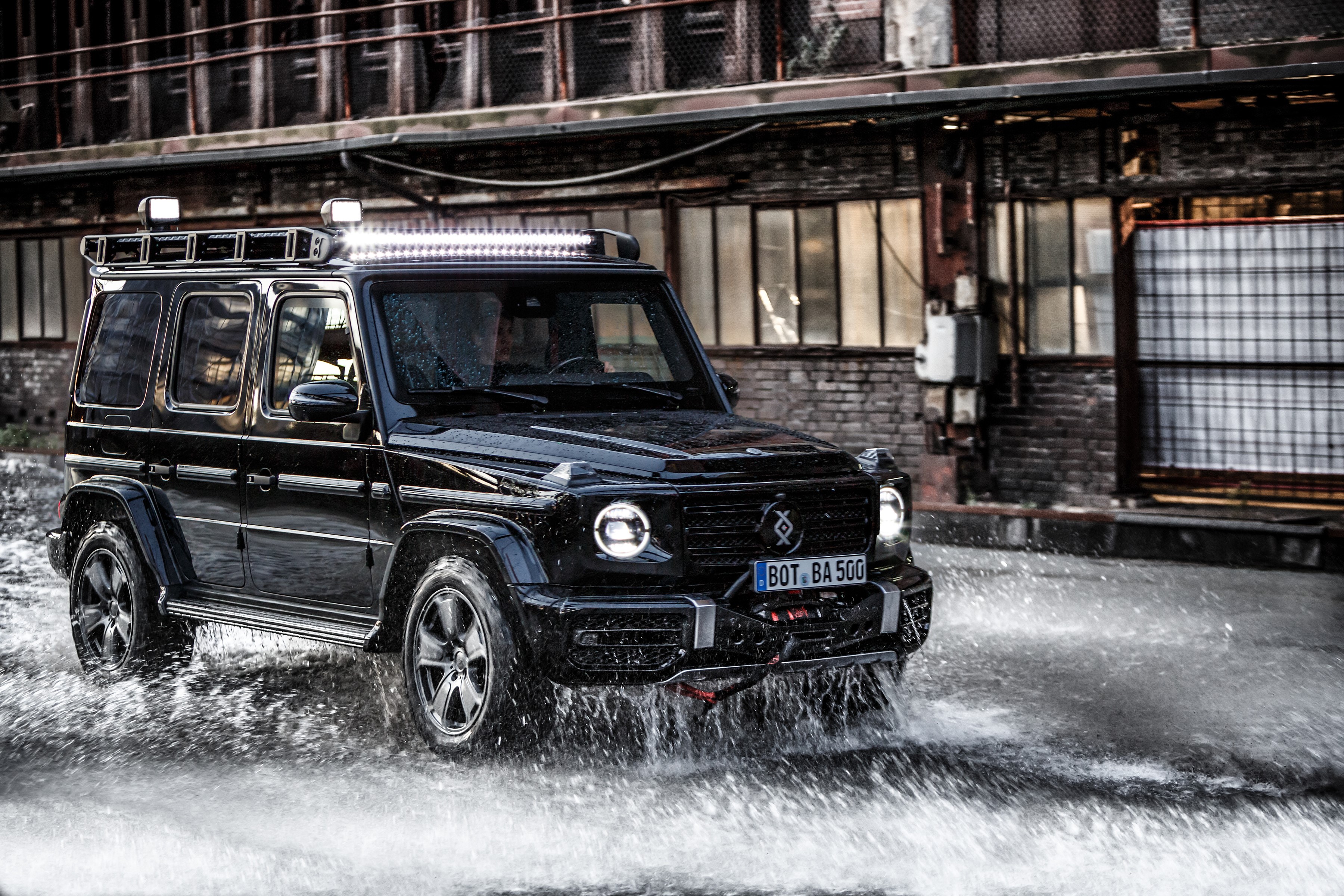 Black Brabus Invicto VR6 Plus ERV Mission G-Class SUV HD Wallpaper