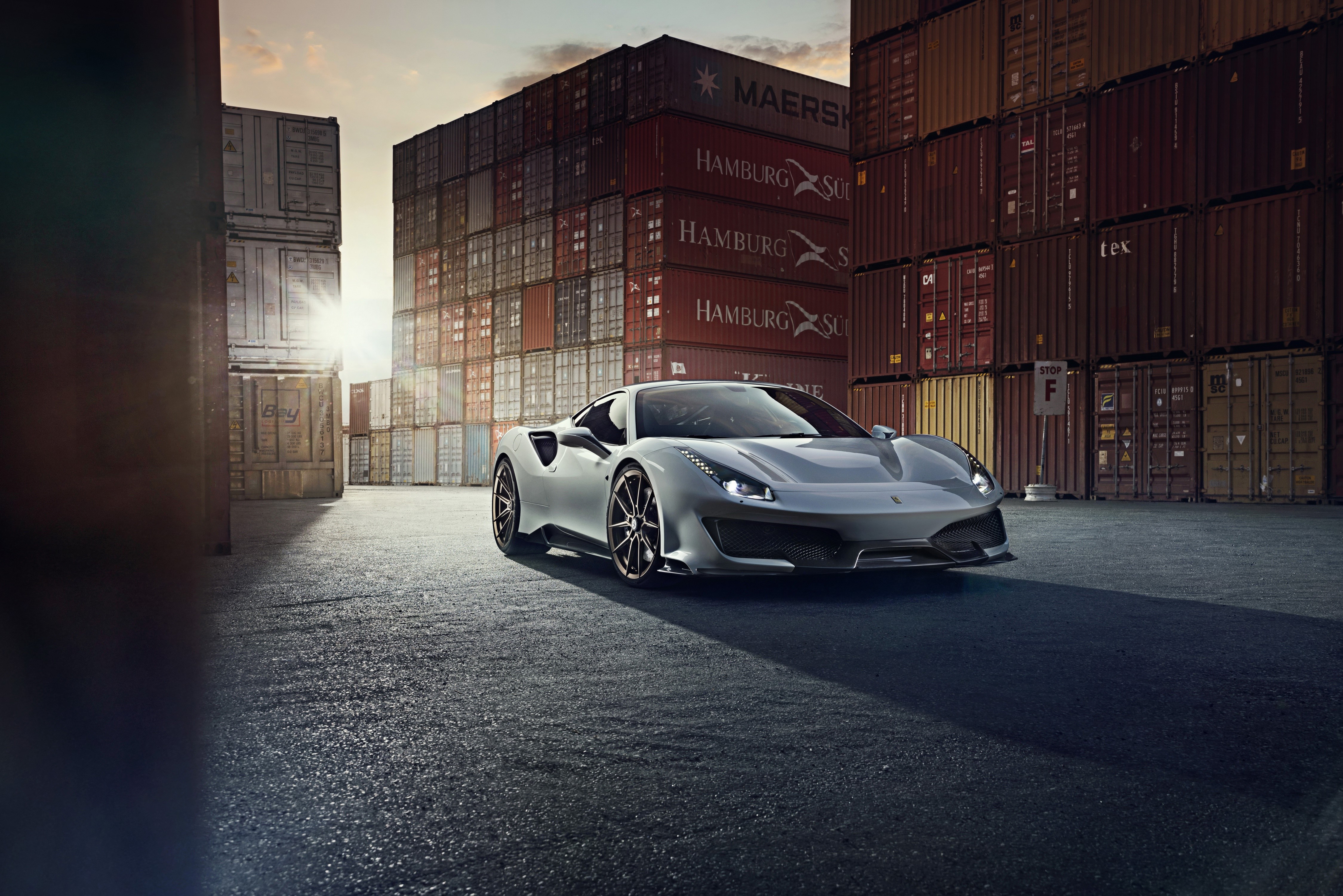 Grey Metallic Ferrari 488 Pista Coupe HD Wallpaper