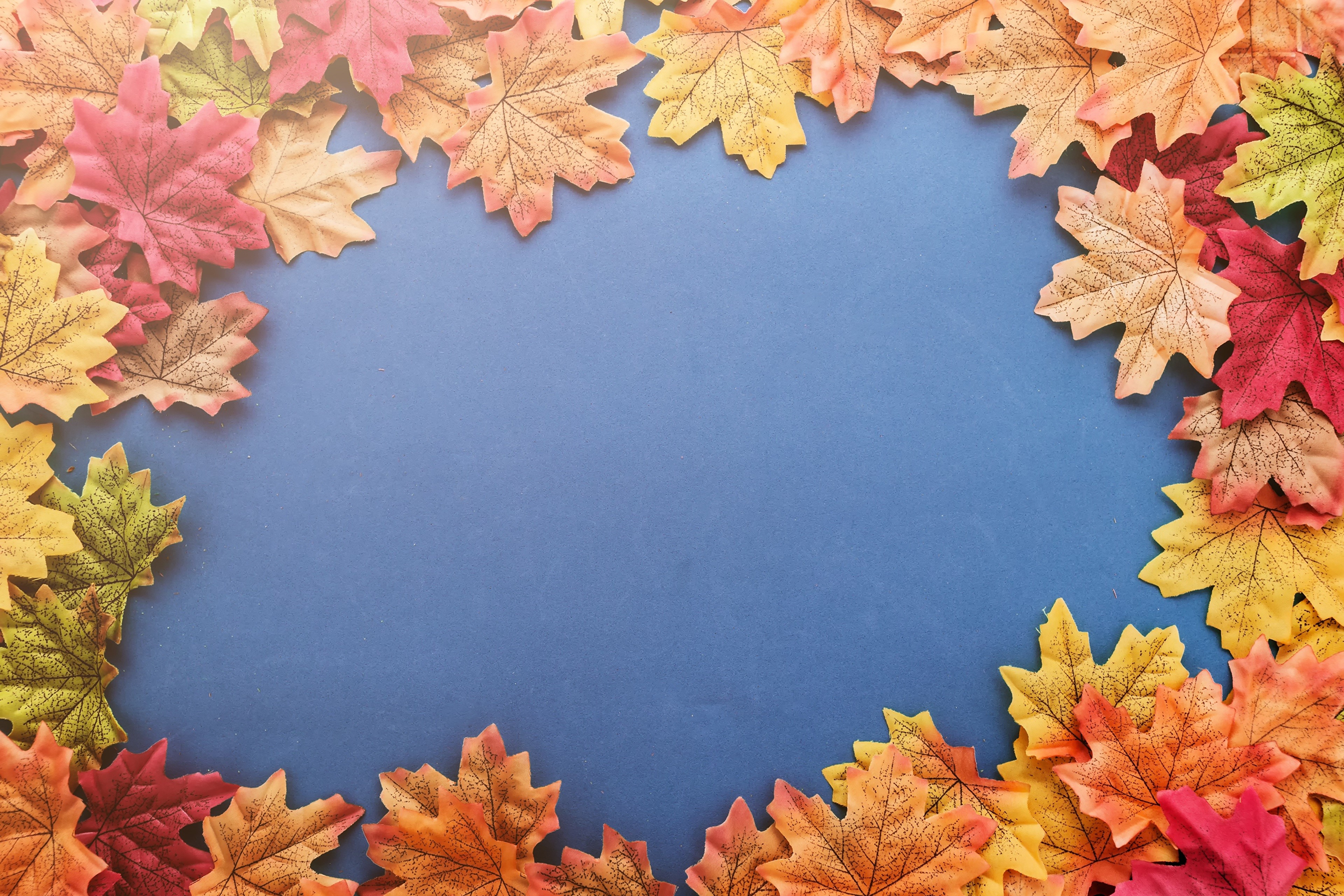Autumn Maple Leaves Border Template HD Wallpaper