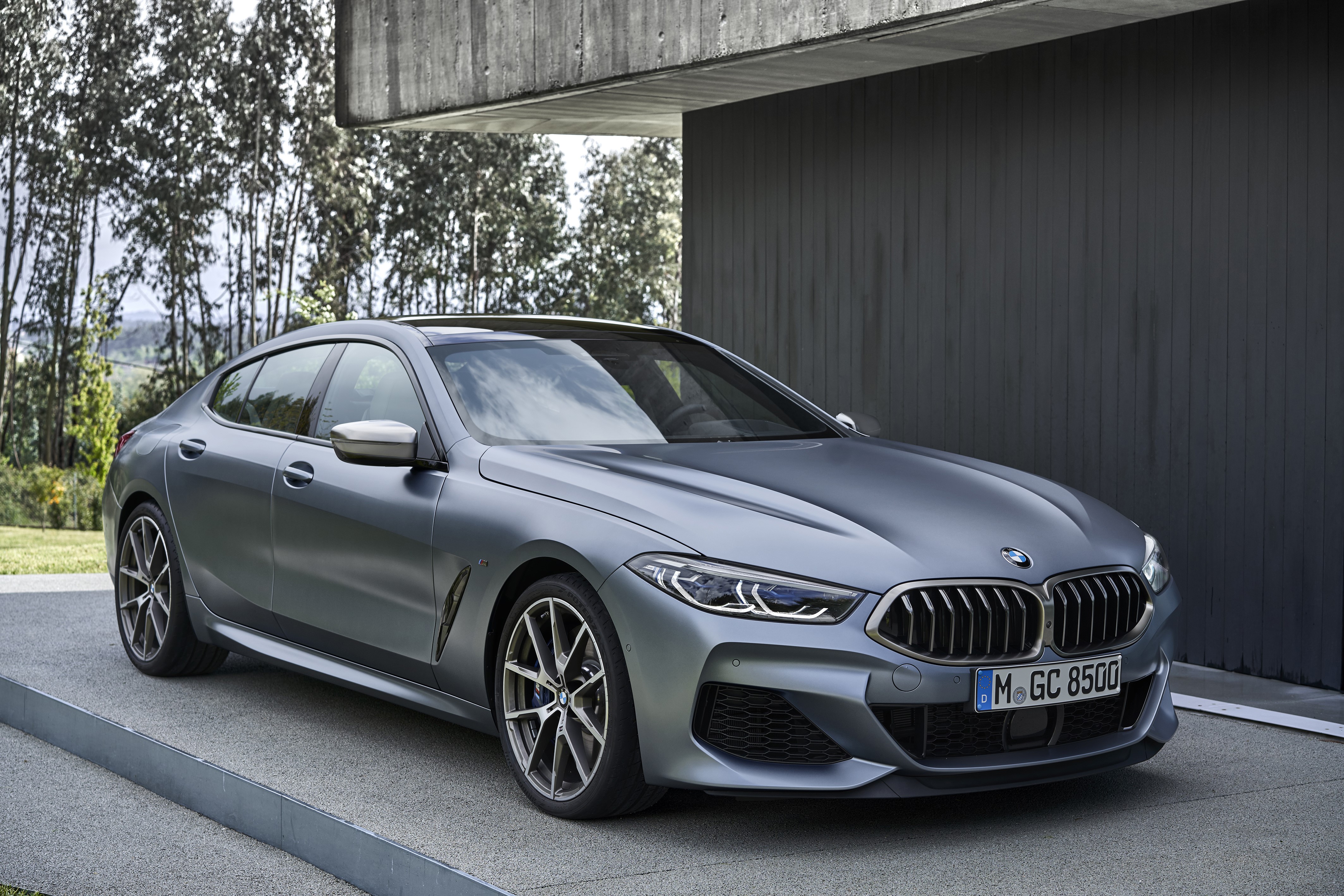 Grey BMW 8 Series Gran Coupe HD Wallpaper