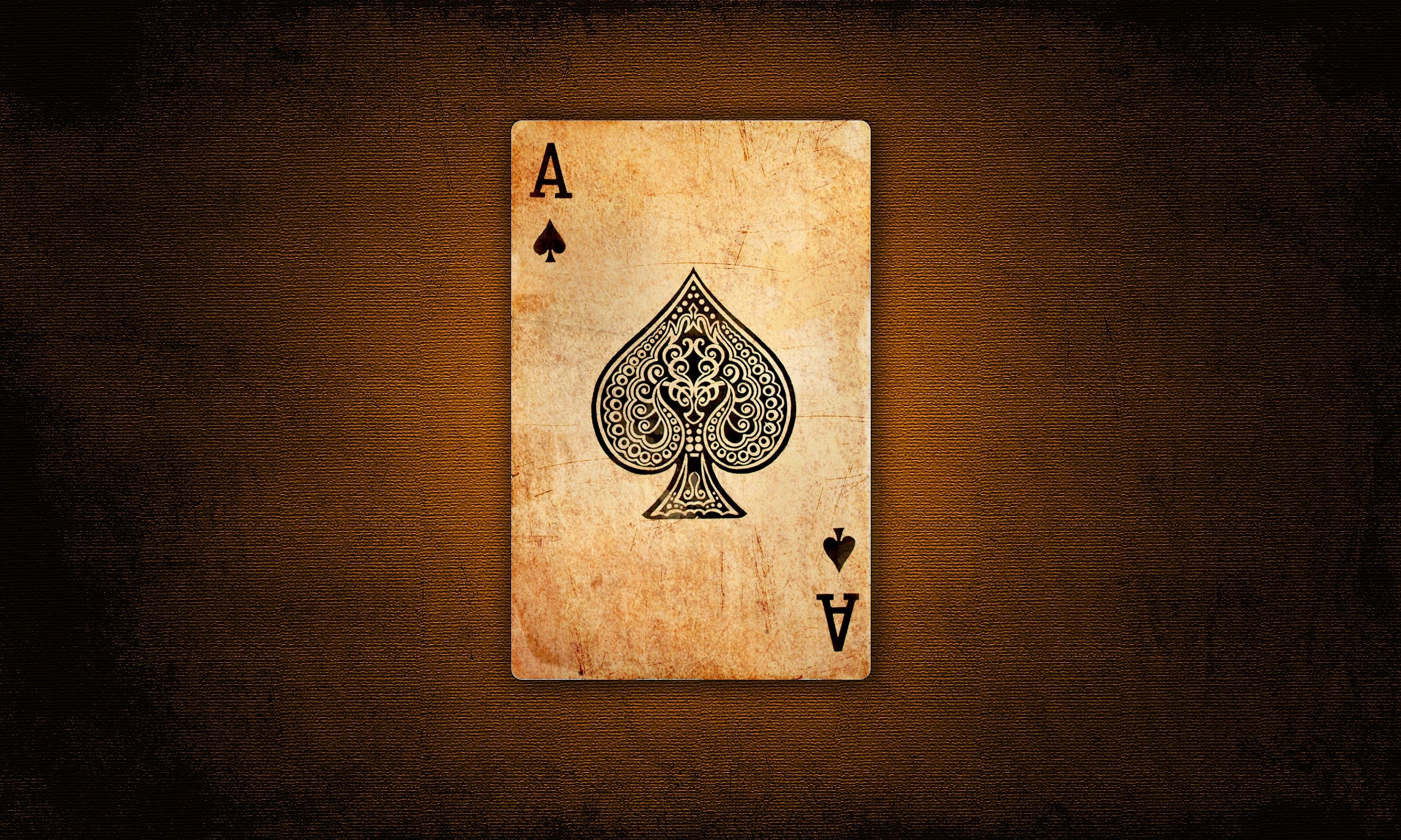 Ace of Spades Playing Card Closeup HD Wallpaper