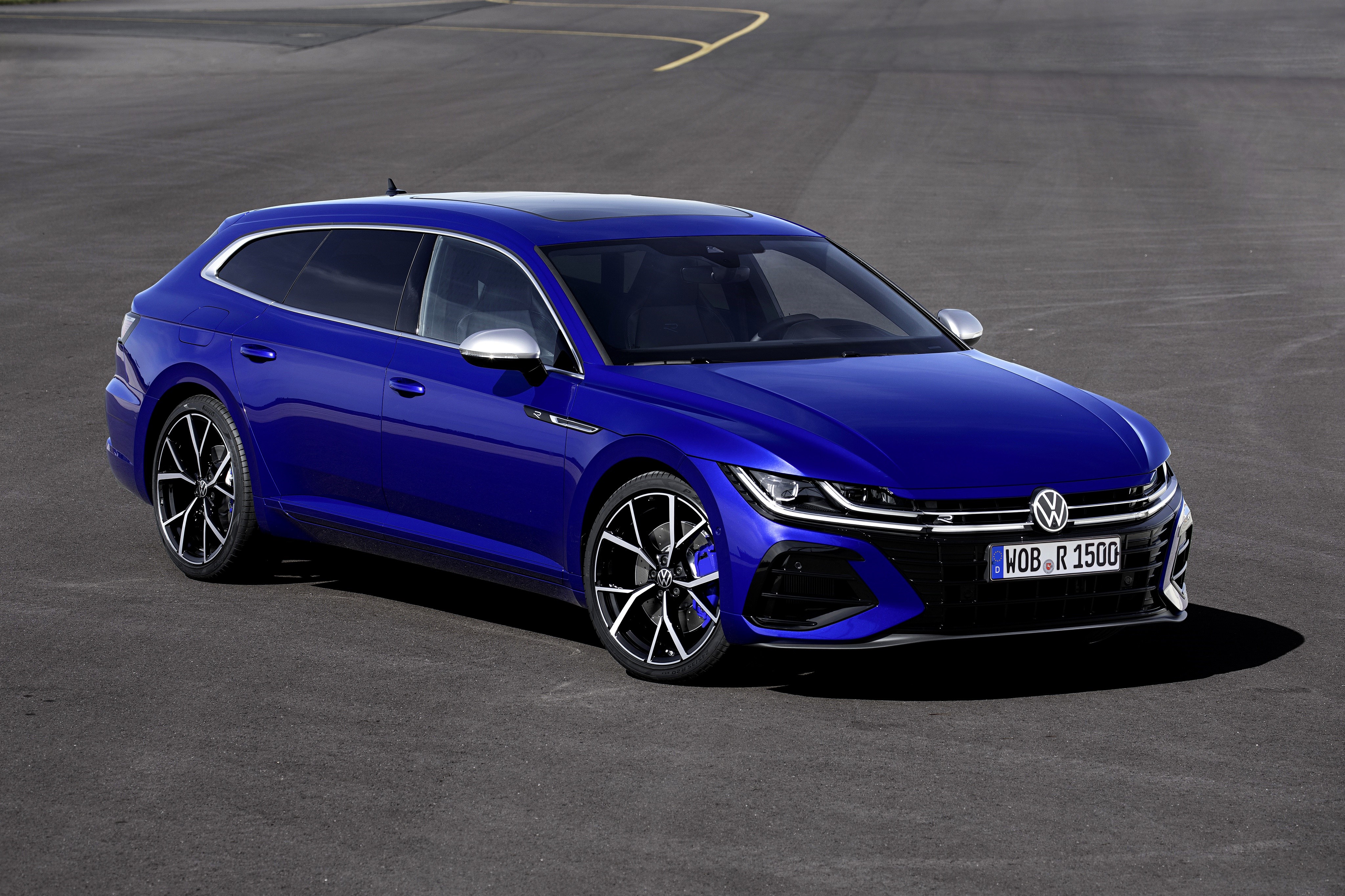 Blue Volkswagen Arteon R-Line Shooting Brake HD Wallpaper