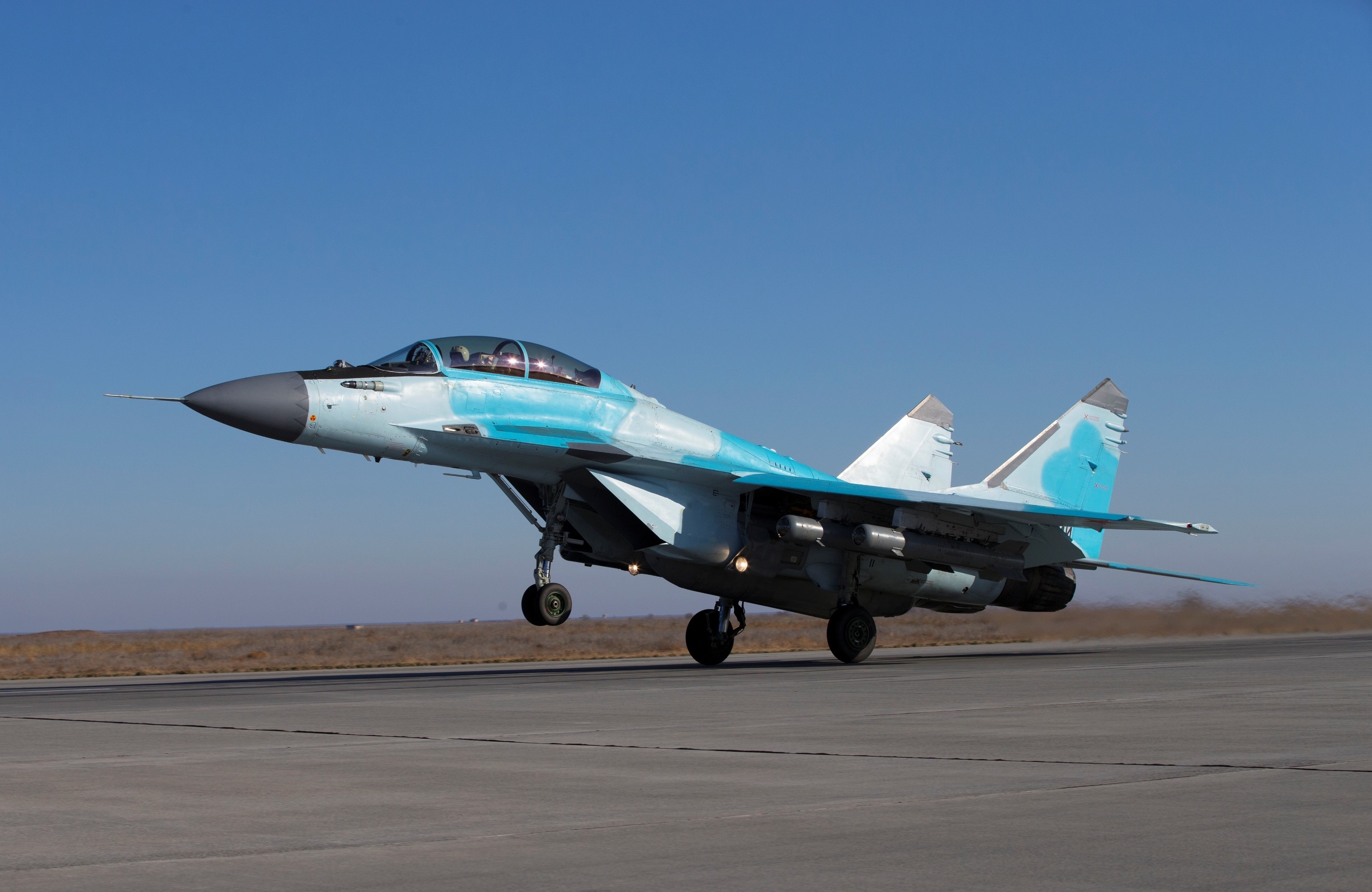 Mikoyan MiG-35 Fighter Jet Taking Off HD Wallpaper