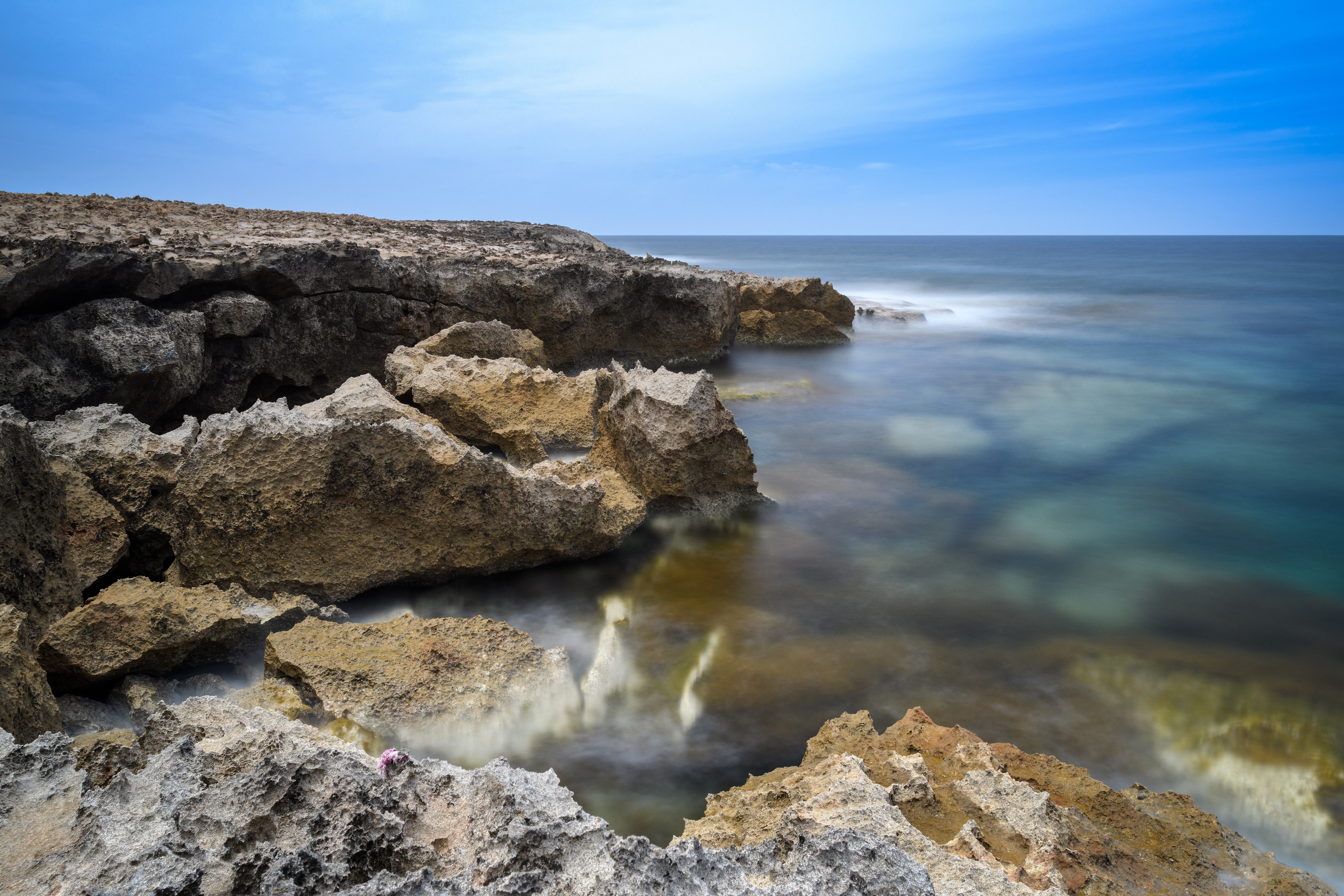 Rocky Coastline in Peyia, Cyprus HD Wallpaper