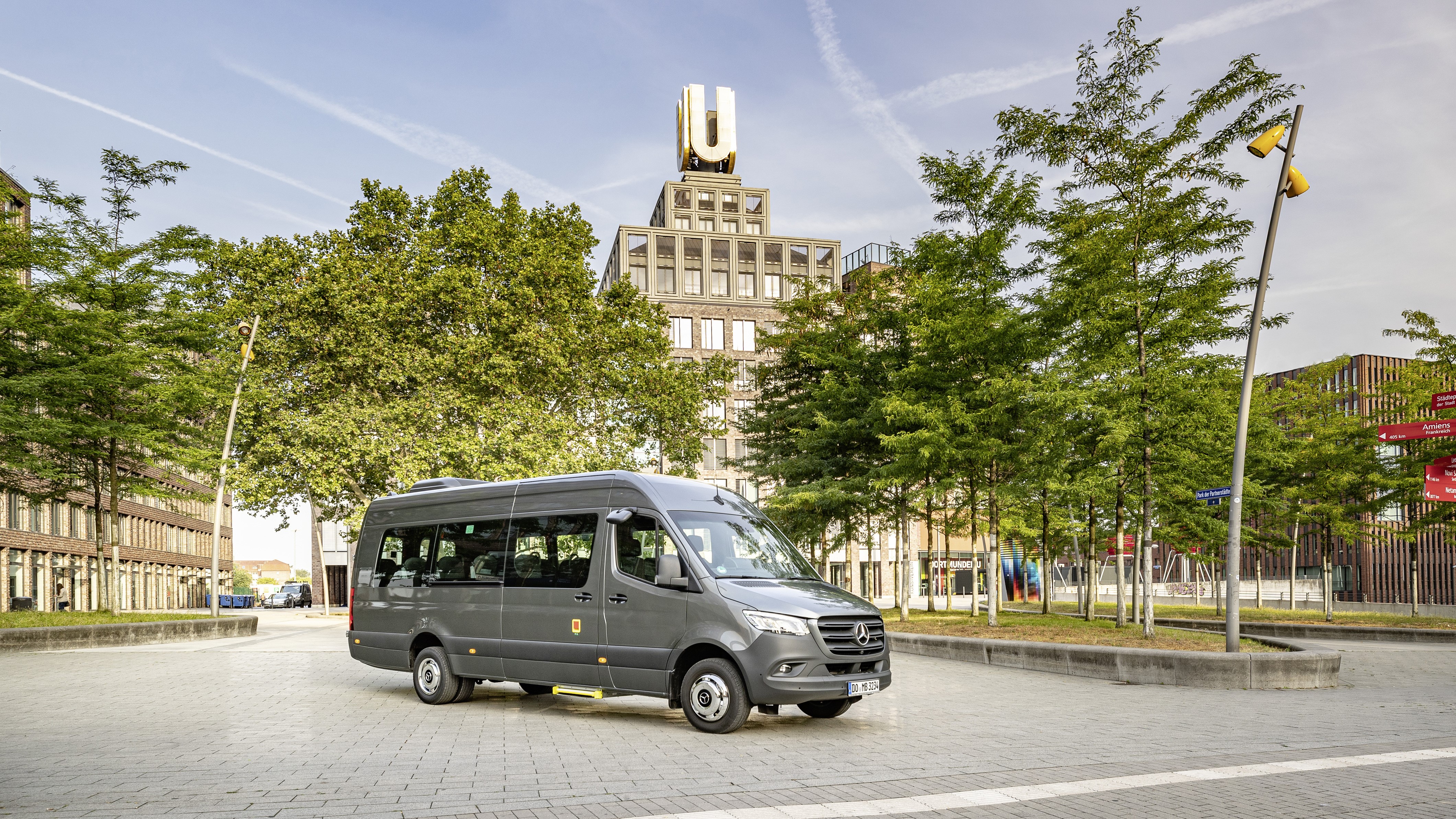 Grey 2019 Mercedes-Benz Sprinter Transfer Bus HD Wallpaper
