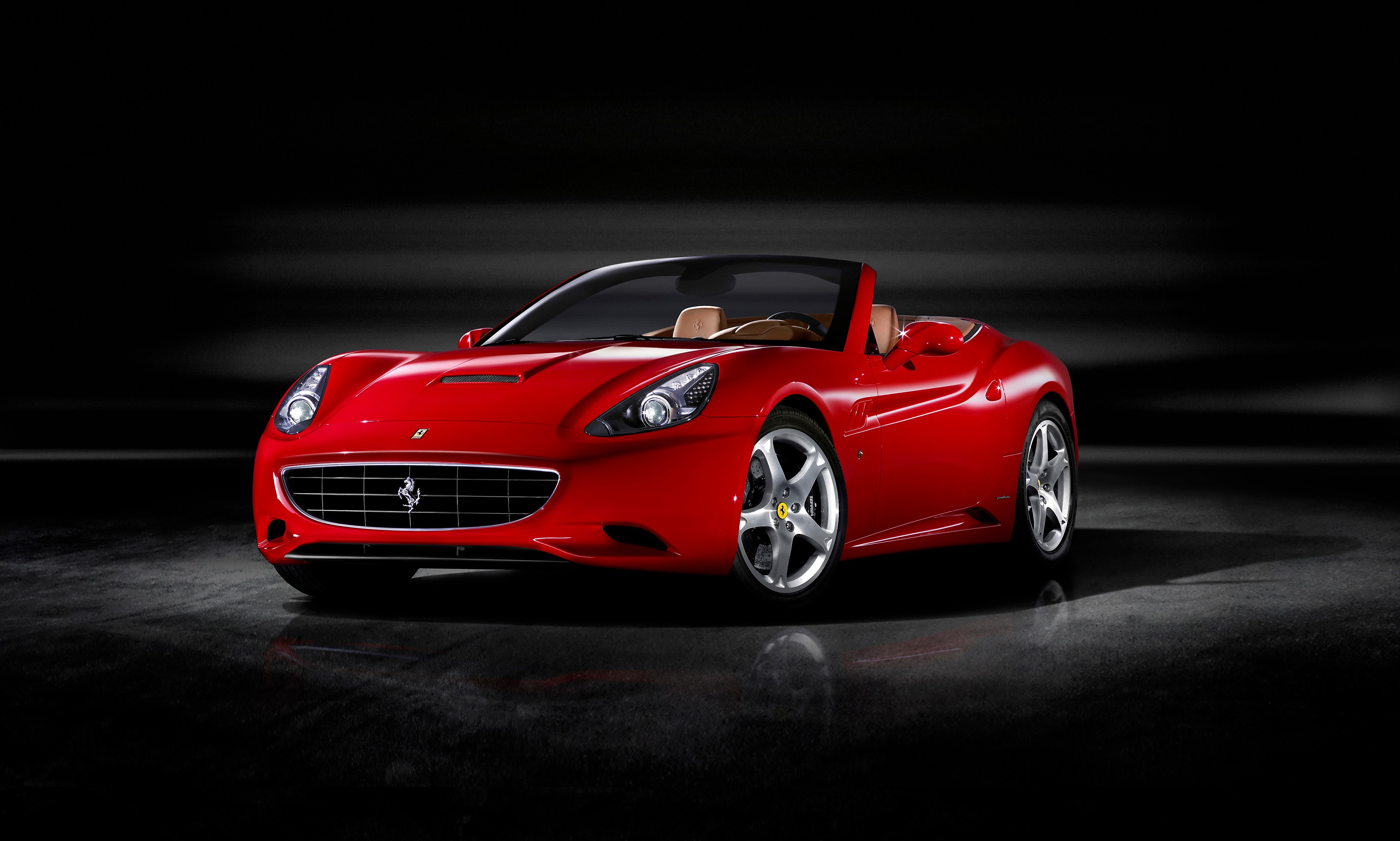 Red Ferrari California Roadster HD Wallpaper