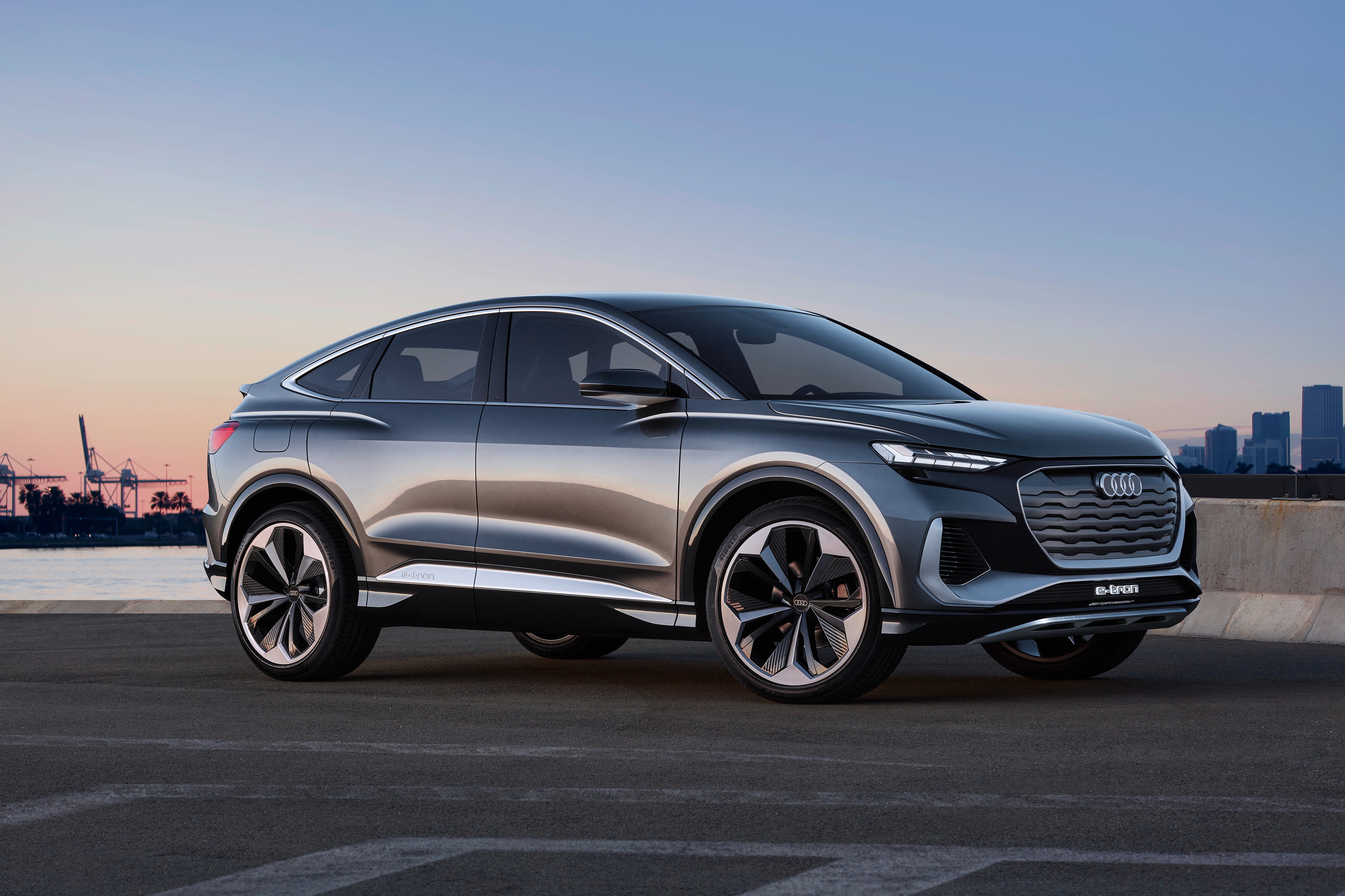 Audi Q4 Sportback e-tron Concept Crossover HD Wallpaper