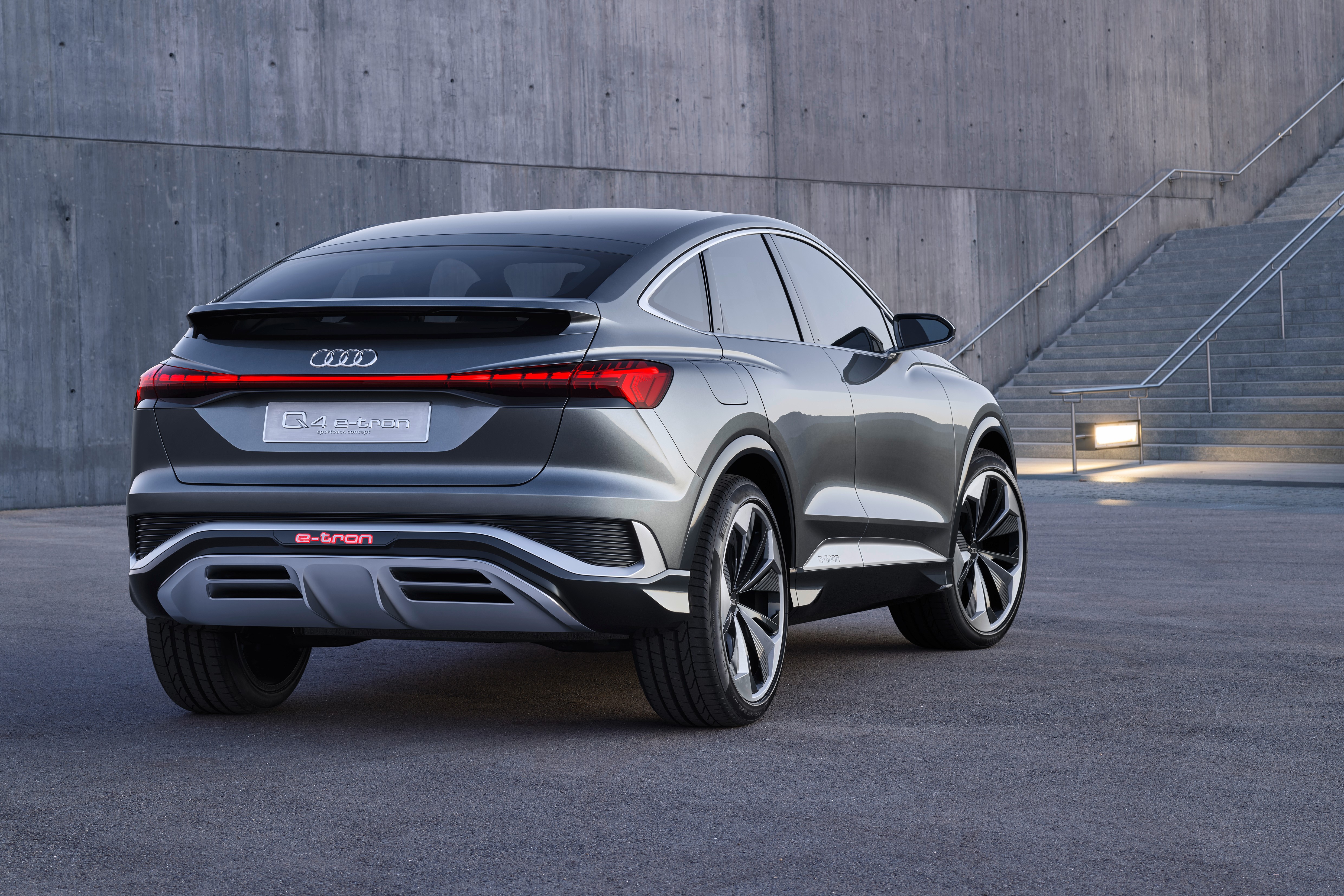 Audi Q4 Sportback e-tron Concept rear view HD Wallpaper