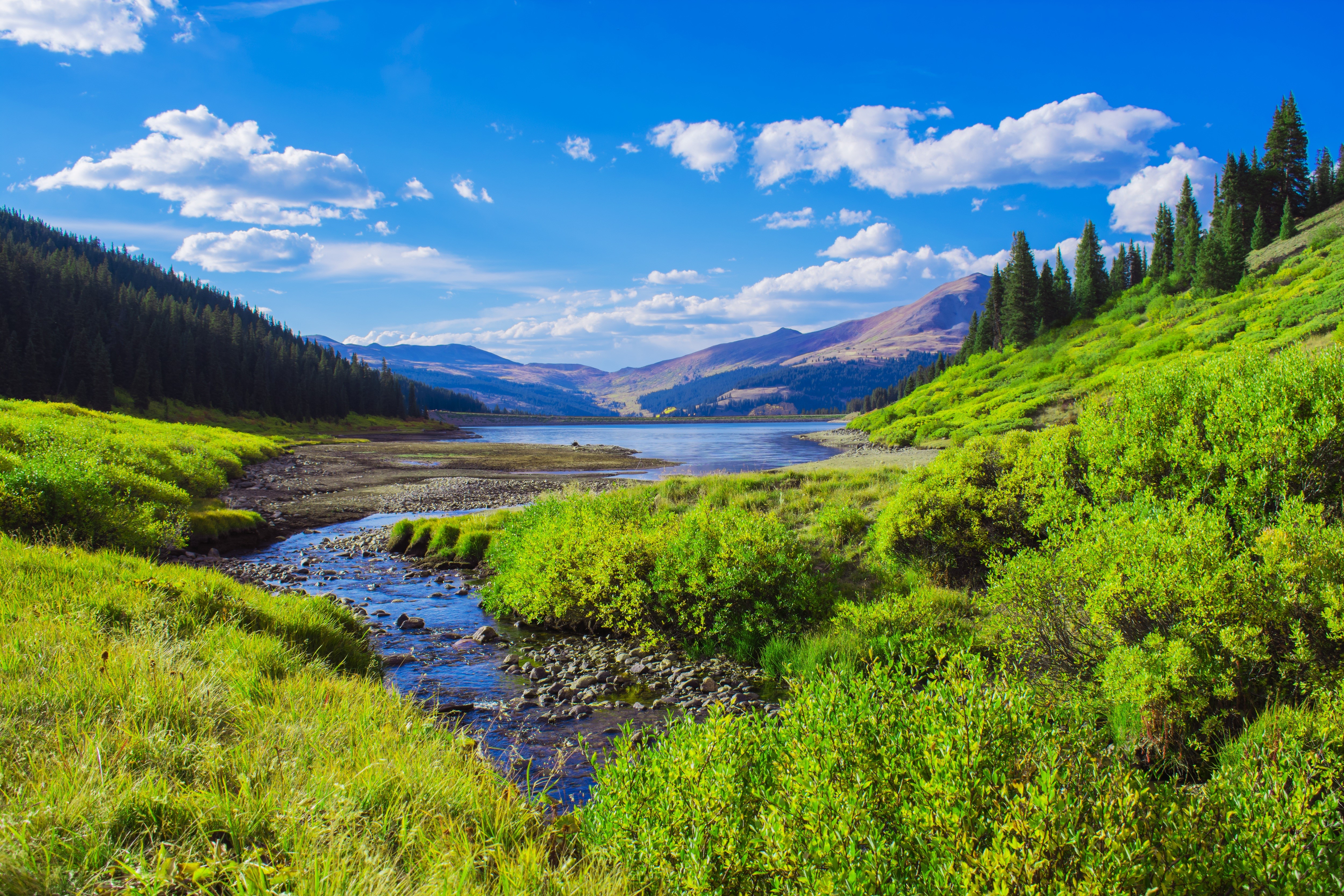 Lake and Mountains in Colorado, USA HD Wallpaper