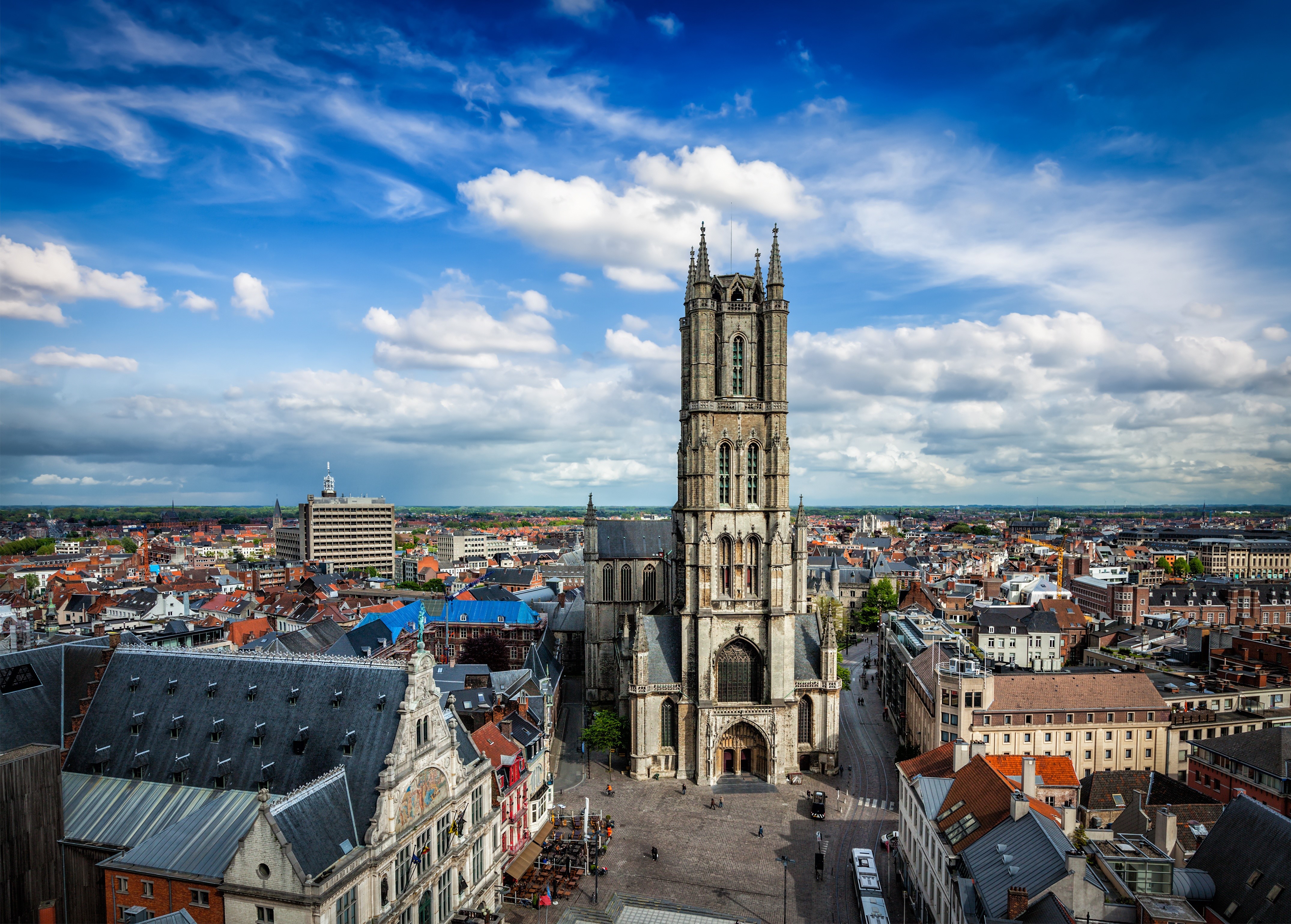 4K Ghent St Bavo's Cathedral Belgium HD Wallpaper