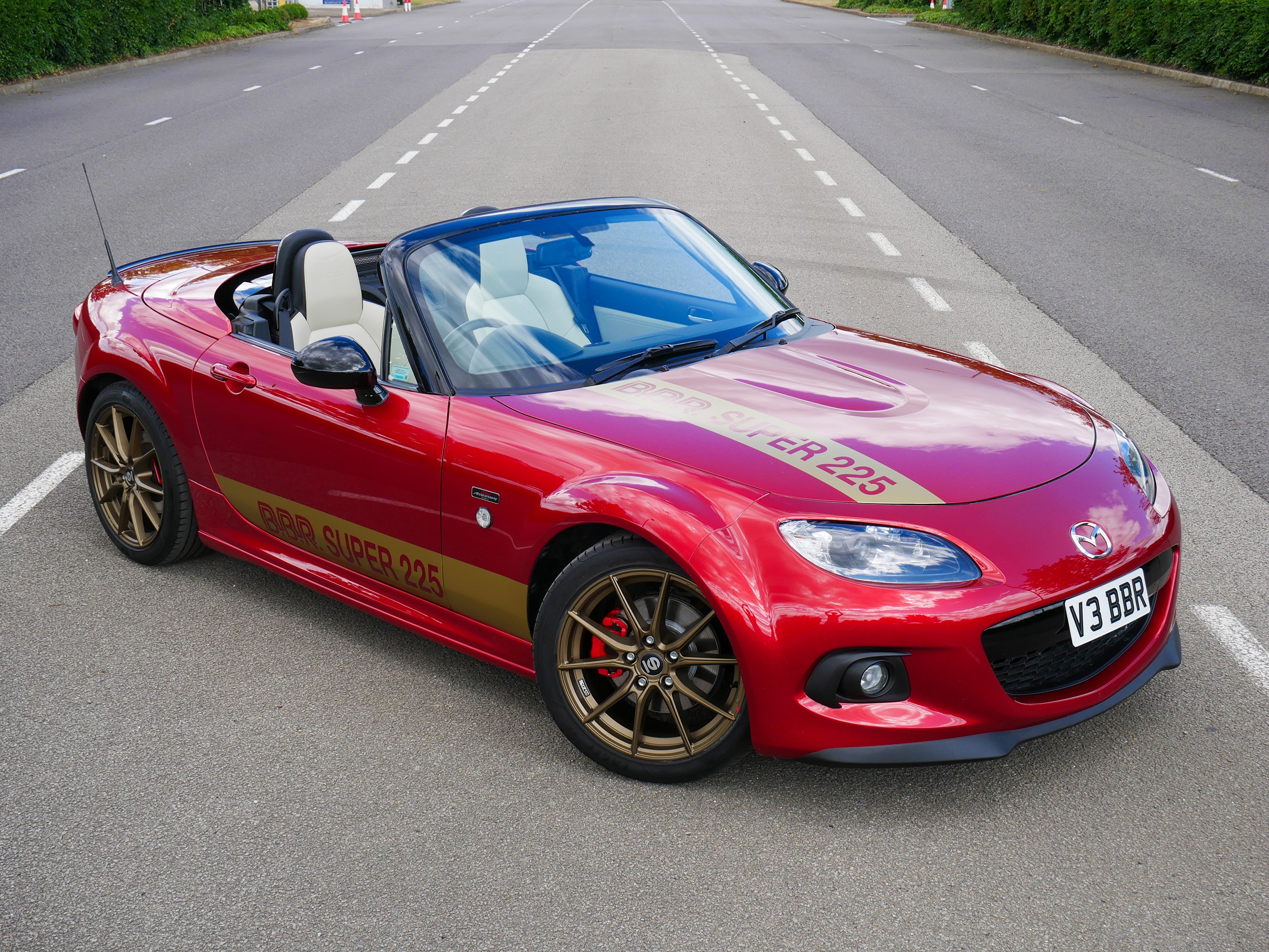 Red Mazda MX-5 BBR Super 225 Cabriolet HD Wallpaper