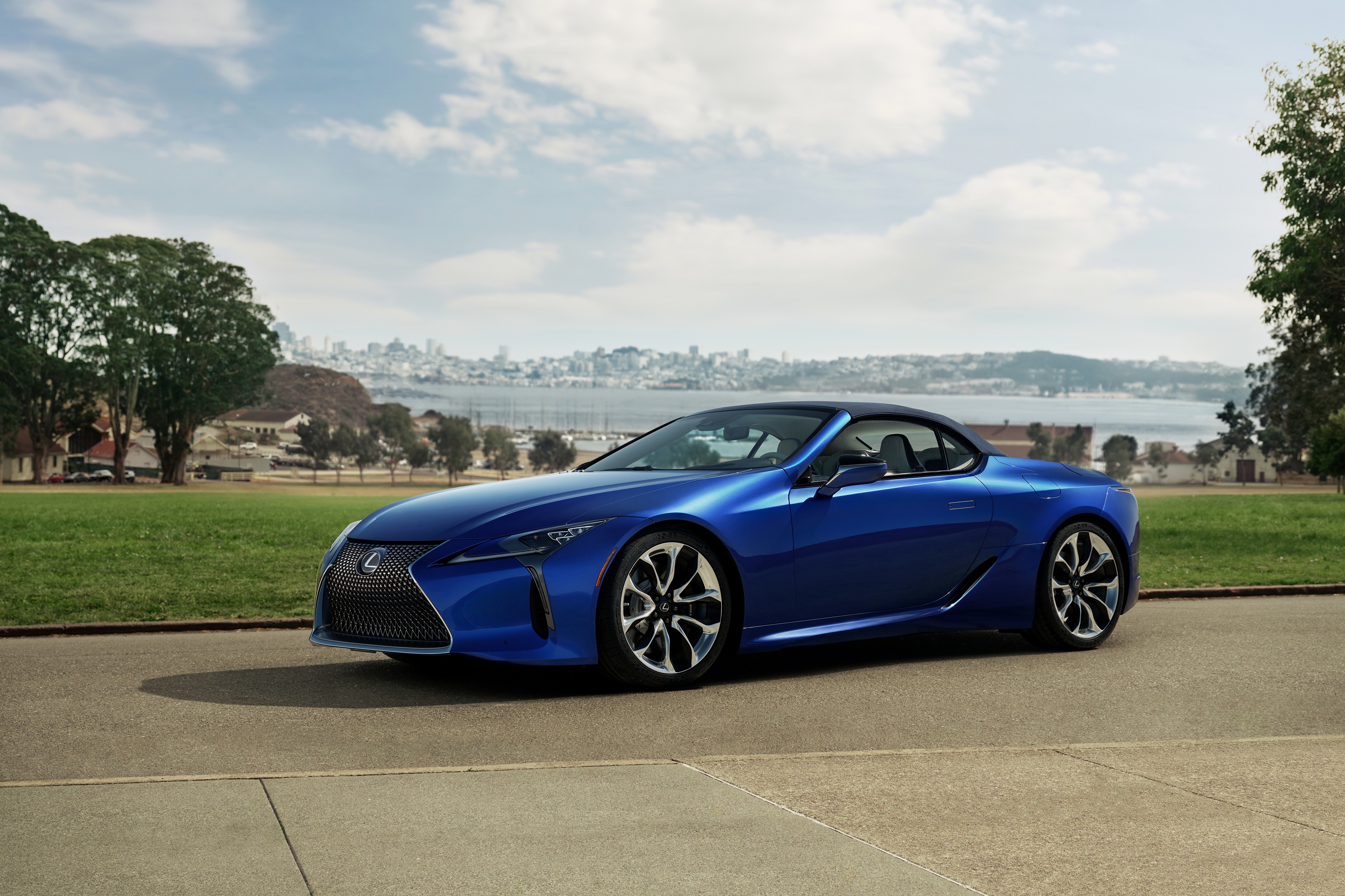 Blue 2021 Lexus LC 500 Convertible Cabriolet HD Wallpaper