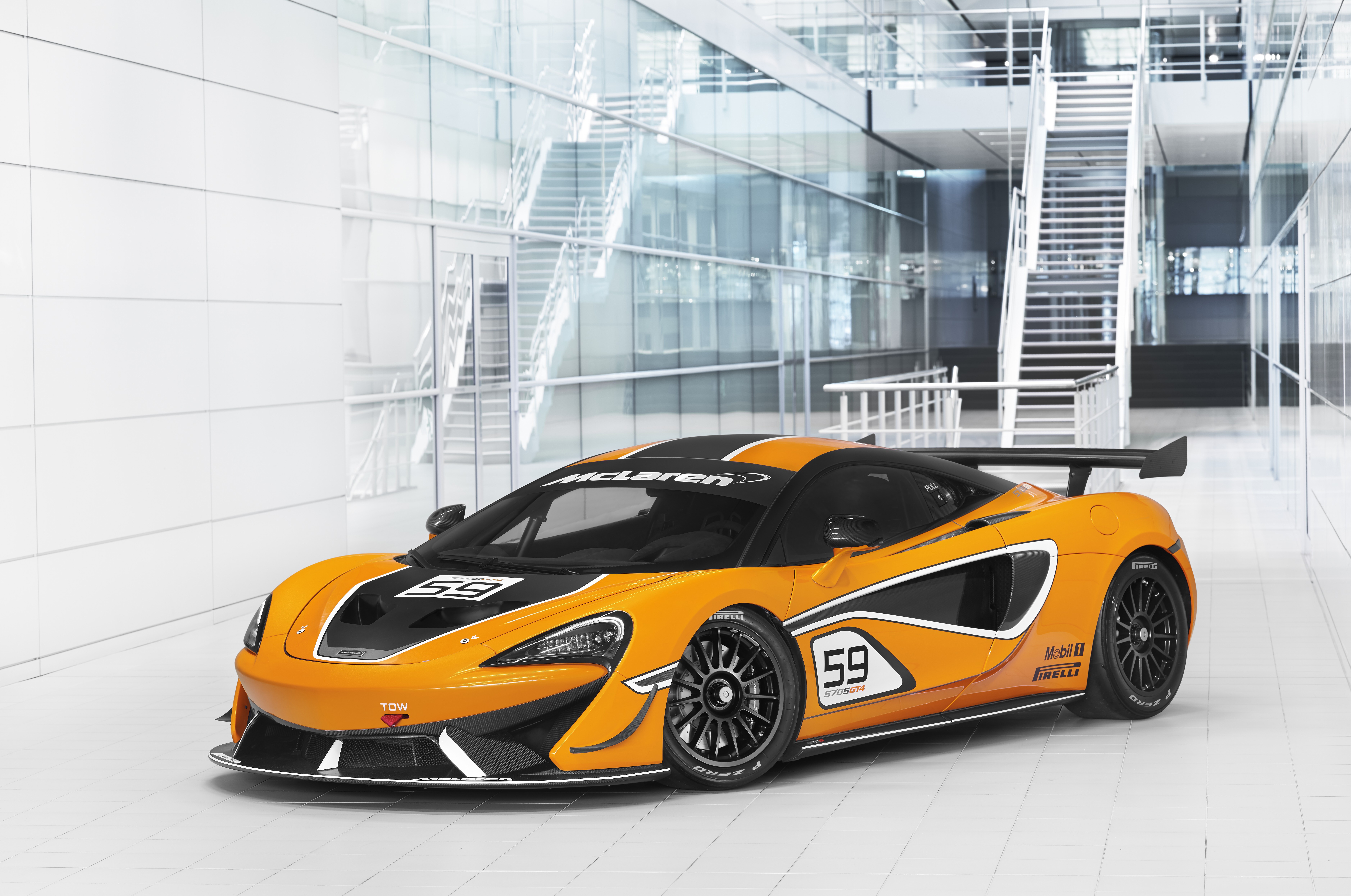 McLaren 570S GT4 race car with number 59 HD Wallpaper
