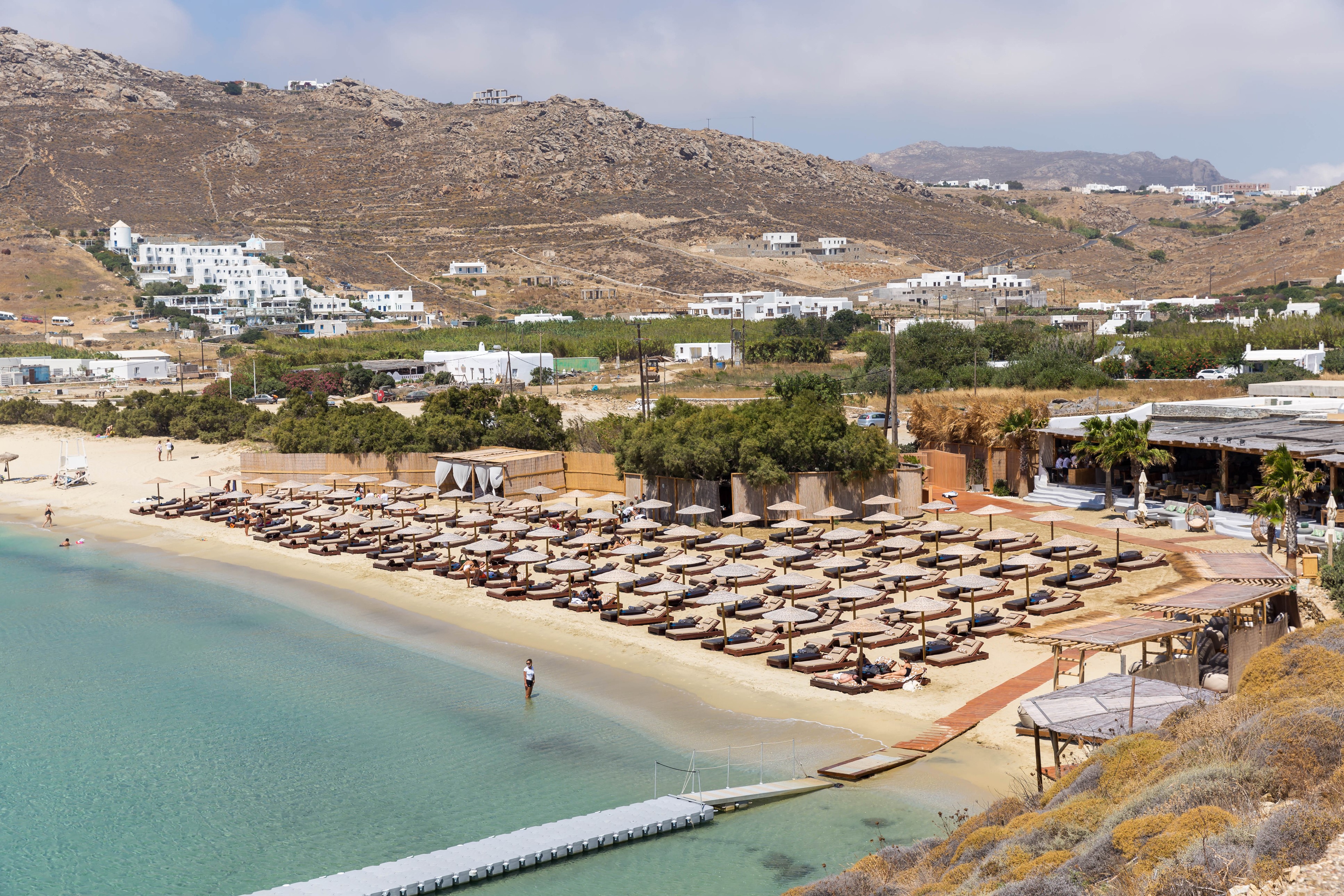 Kalo Livadi Beach, Mykonos, Greece HD Wallpaper