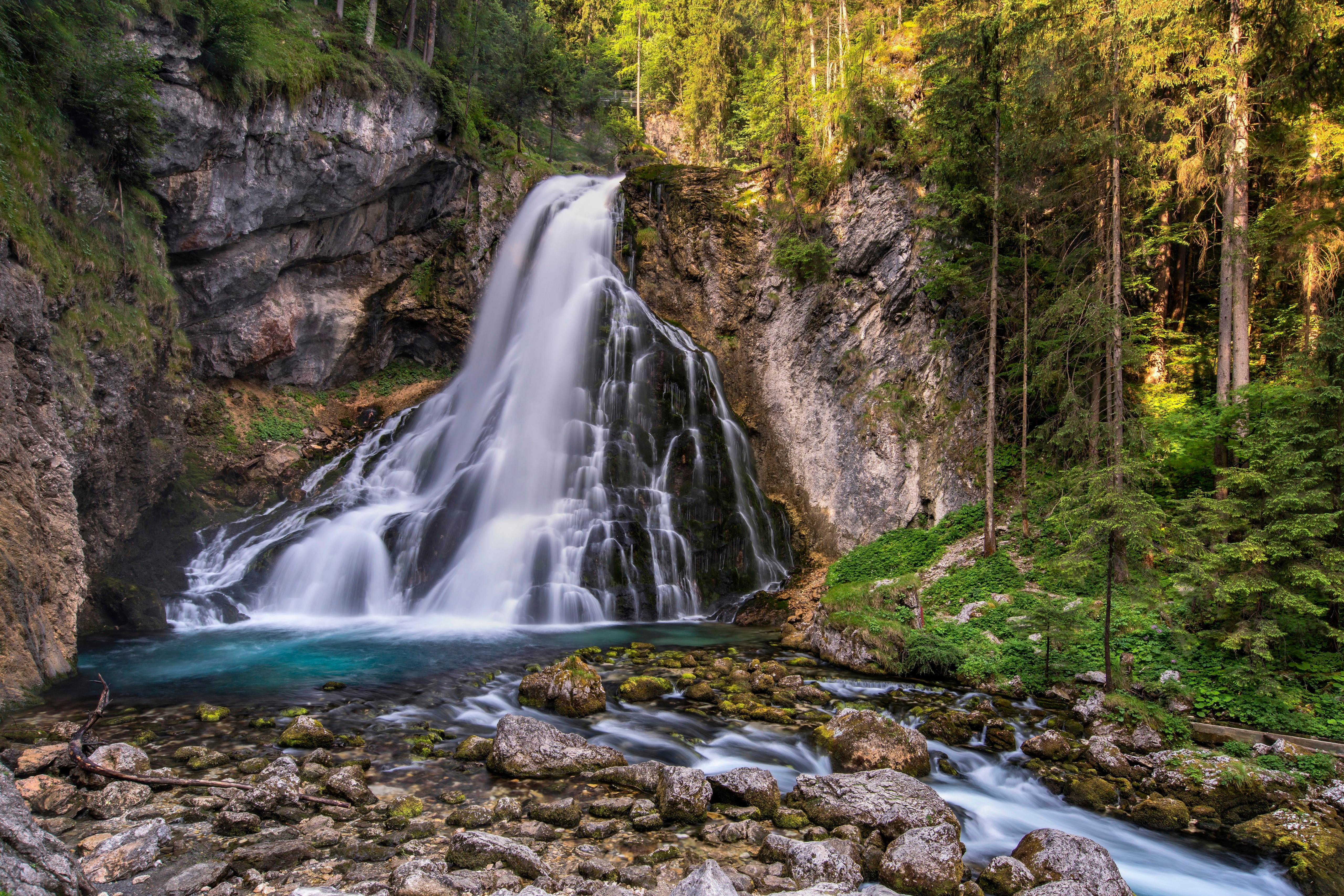 Golling Waterfall in Austria HD Wallpaper