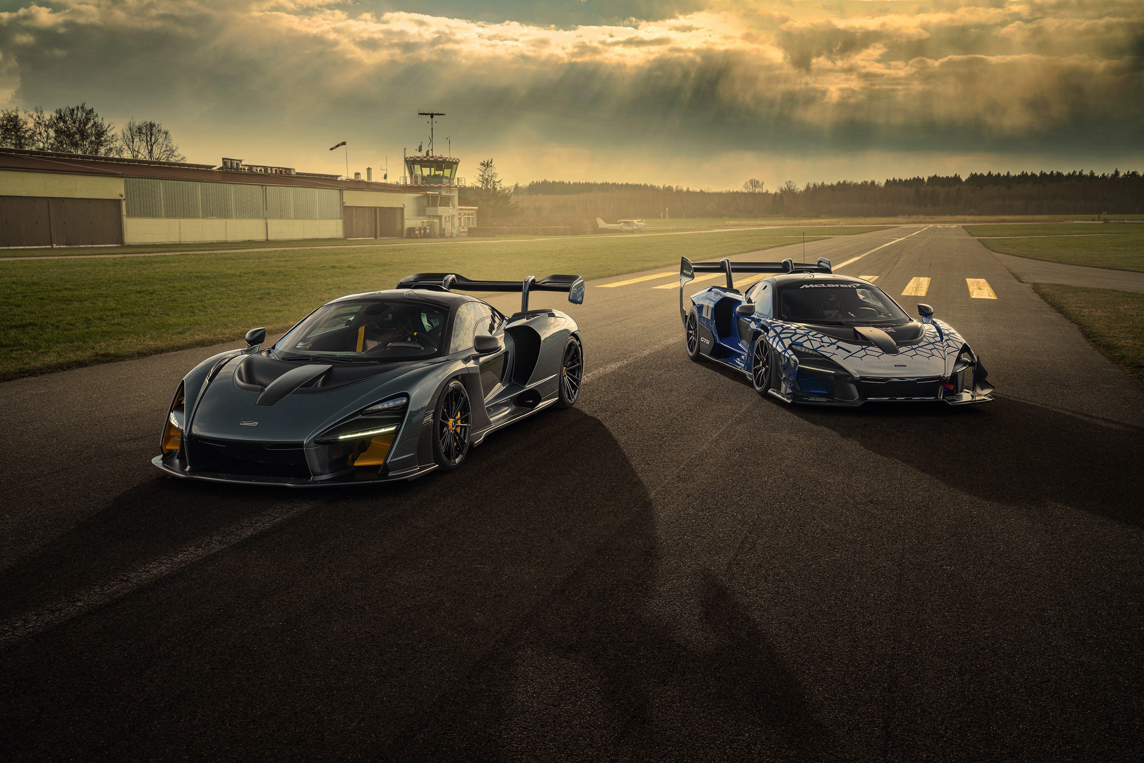 4K Novitec McLaren Senna Duo on Runway HD Wallpaper