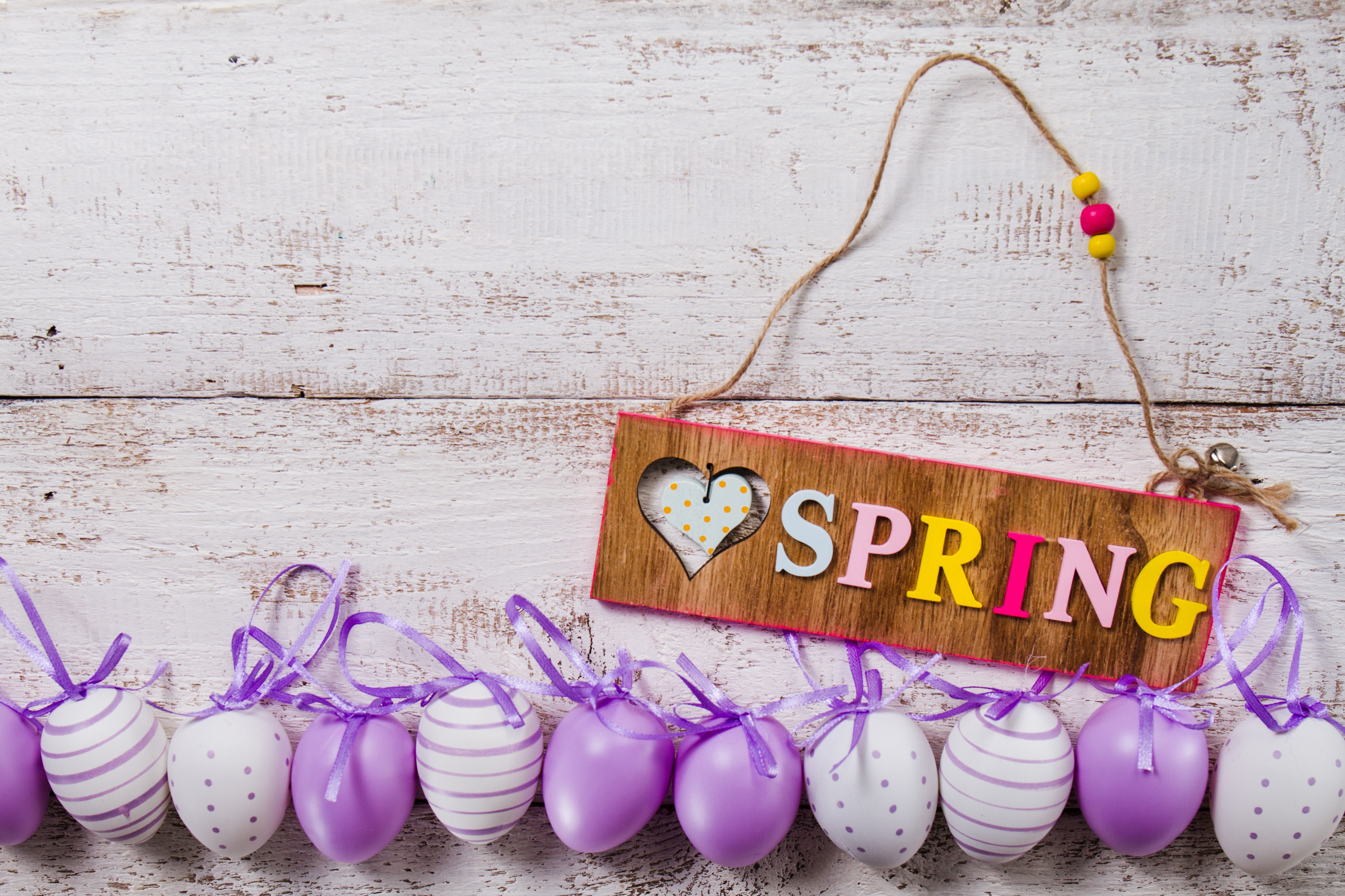 Spring Easter Eggs Decoration HD Wallpaper