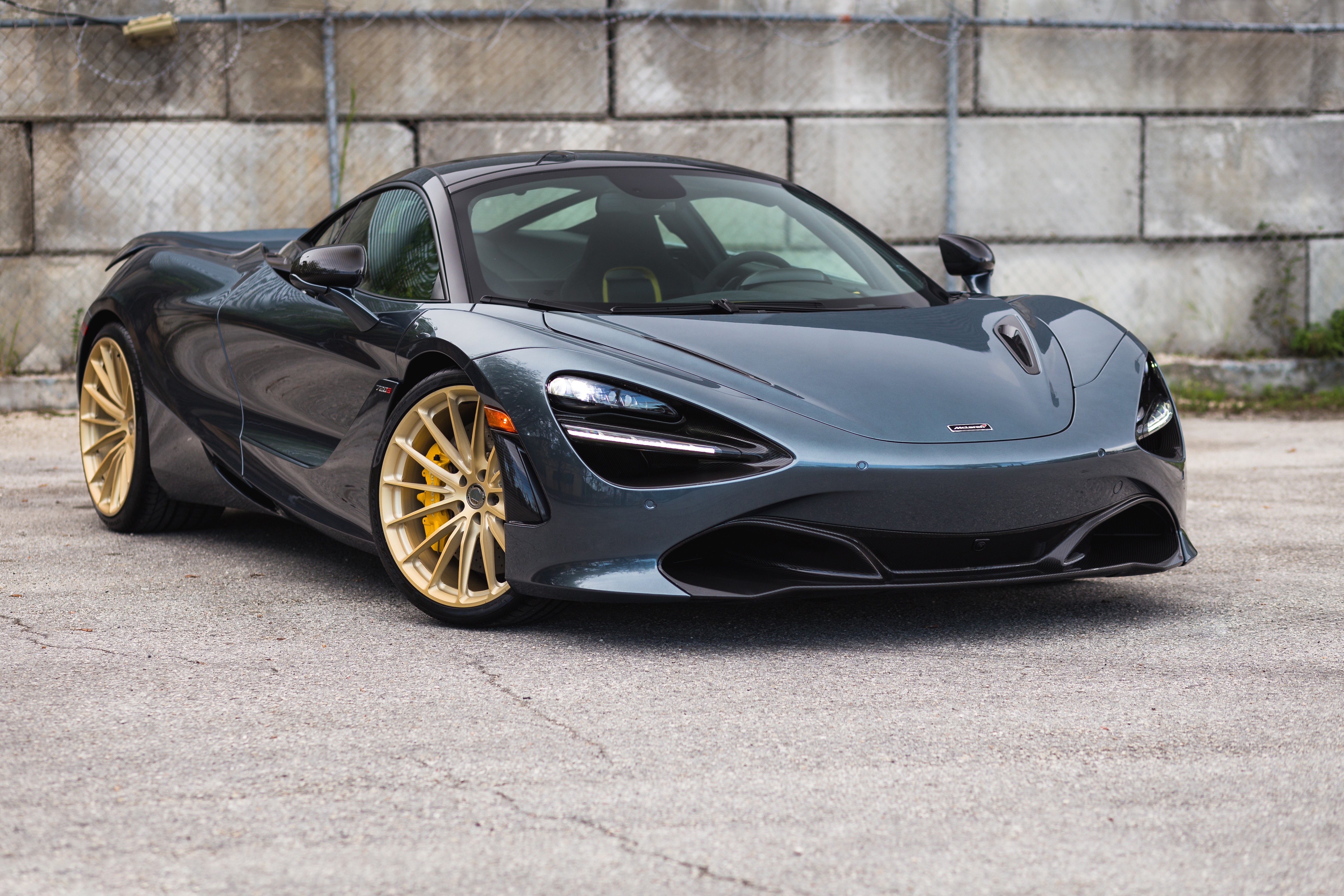 Grey McLaren 720S with HRE P103 Wheels HD Wallpaper