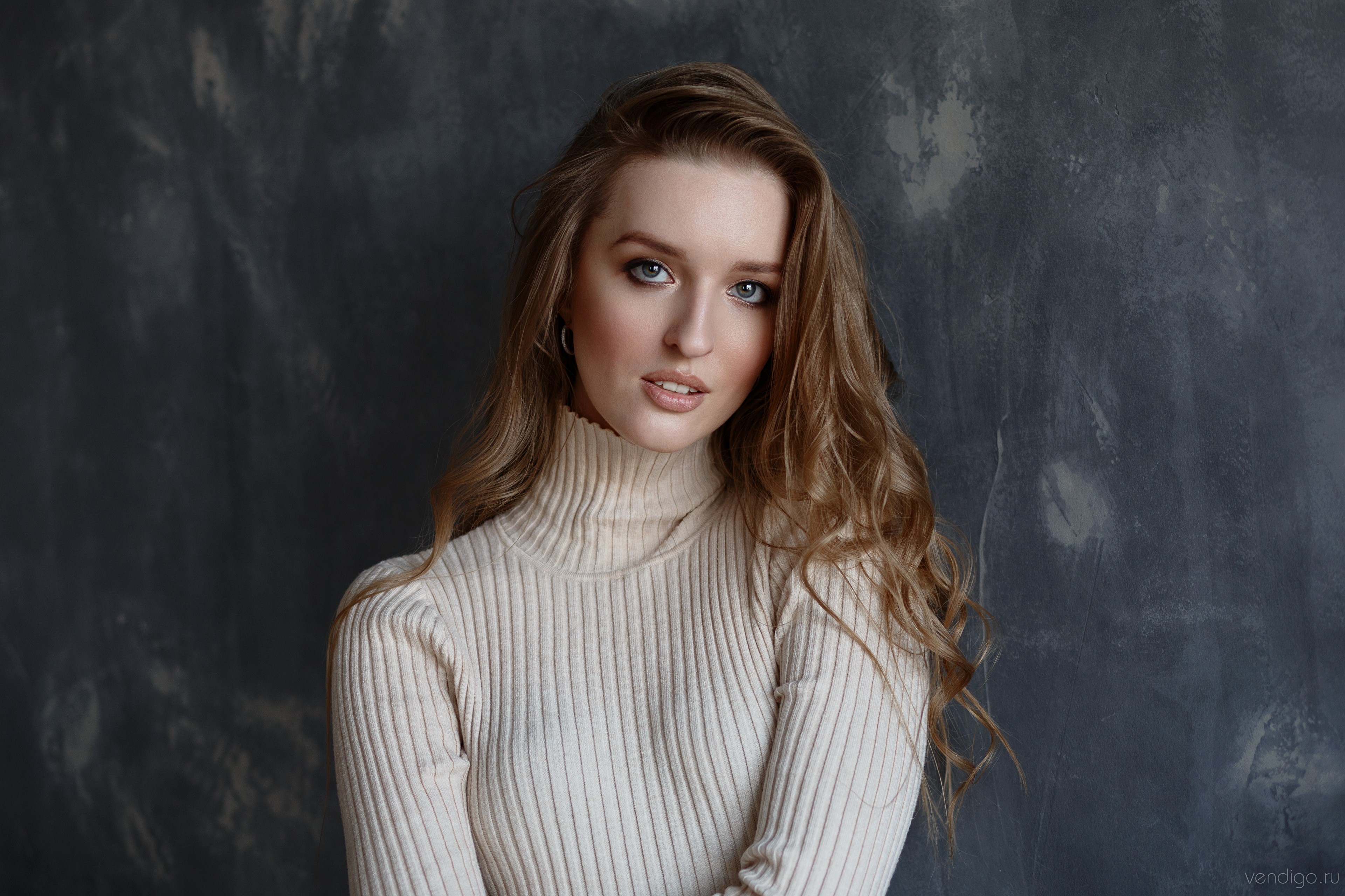 4K Olya Evgeniy Bulatov Model Sweater Glance HD Wallpaper