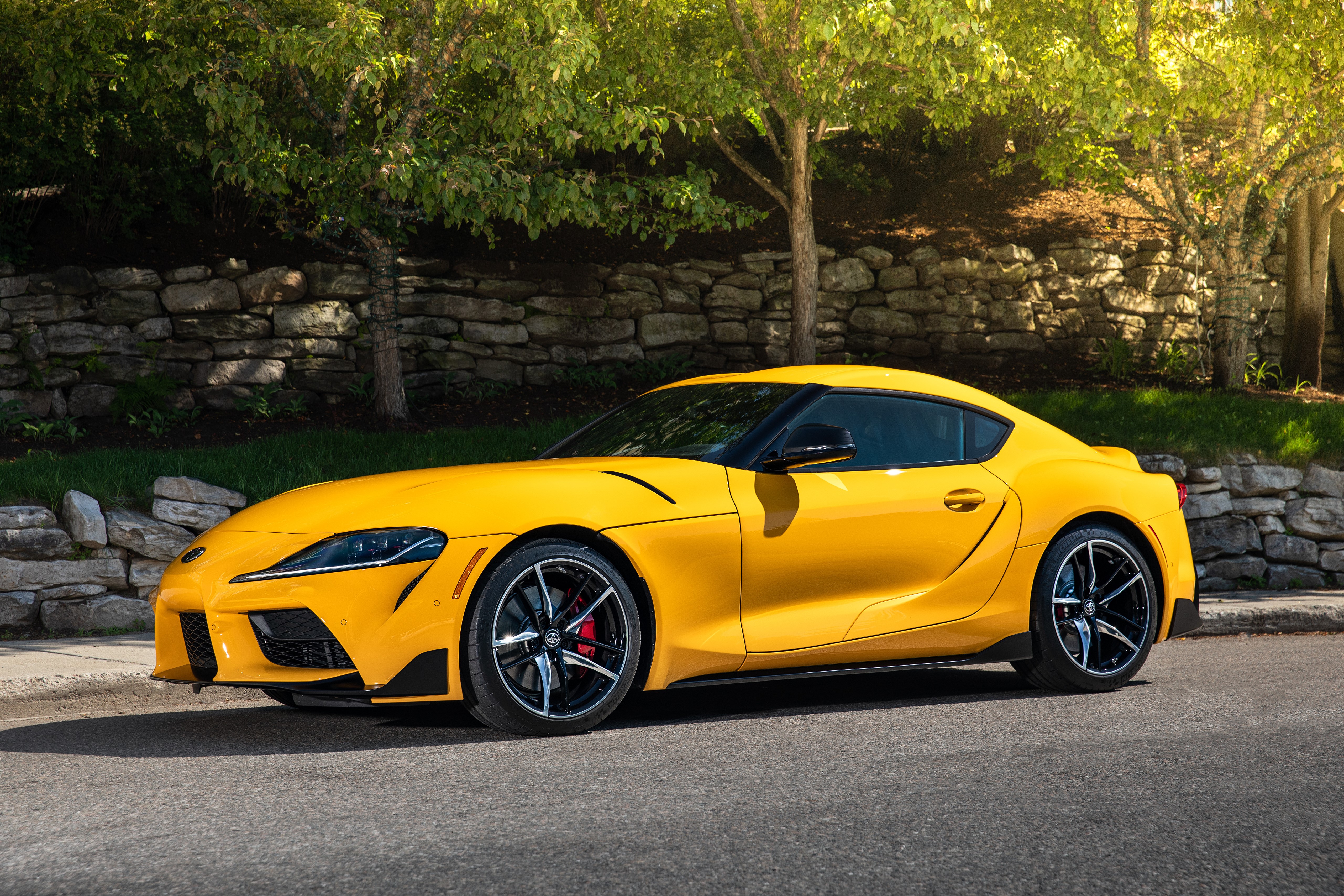 Yellow 2020 Toyota GR Supra 2.0 North America (A90) HD Wallpaper