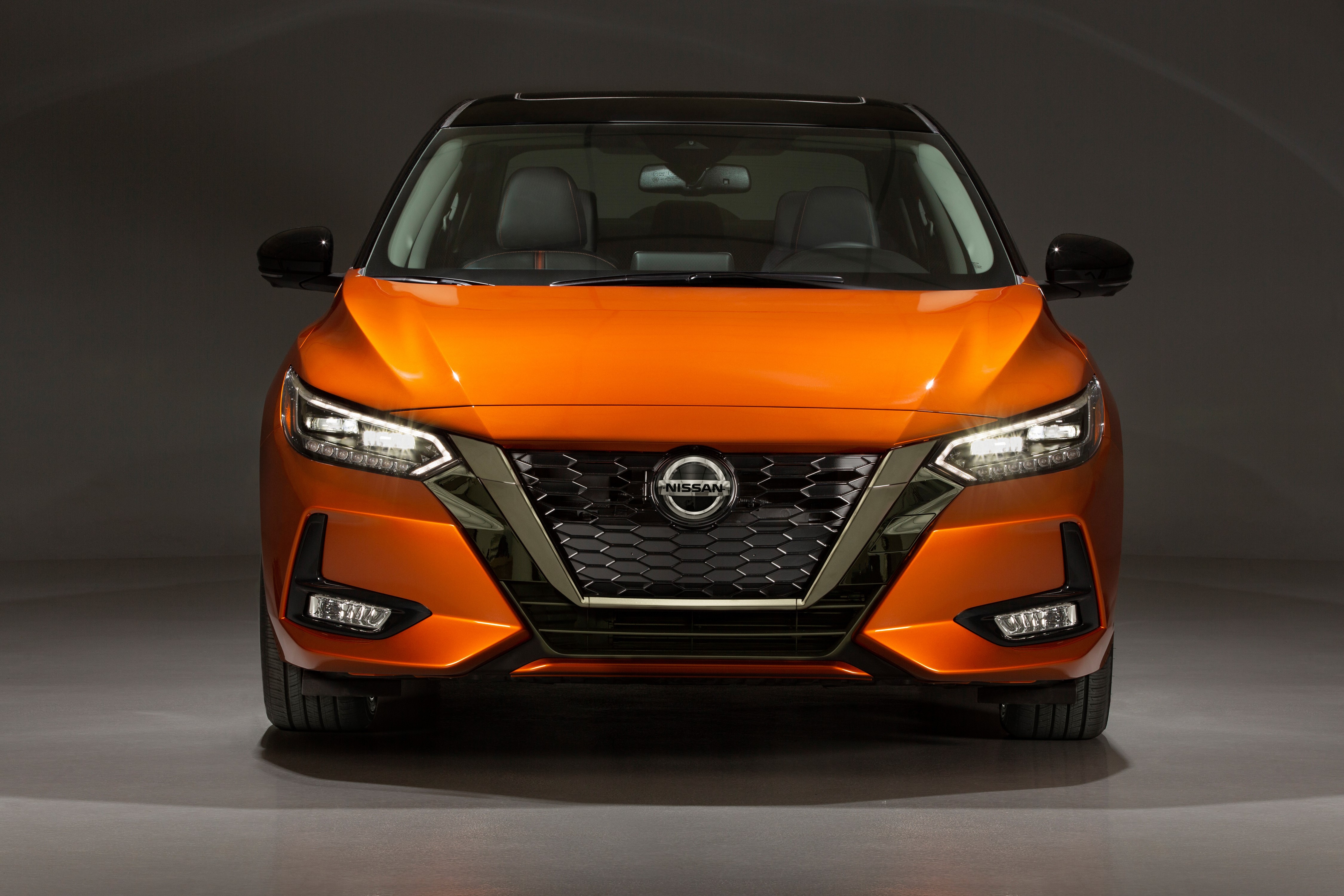 2020 Nissan Sentra SR Metallic Orange Front HD Wallpaper