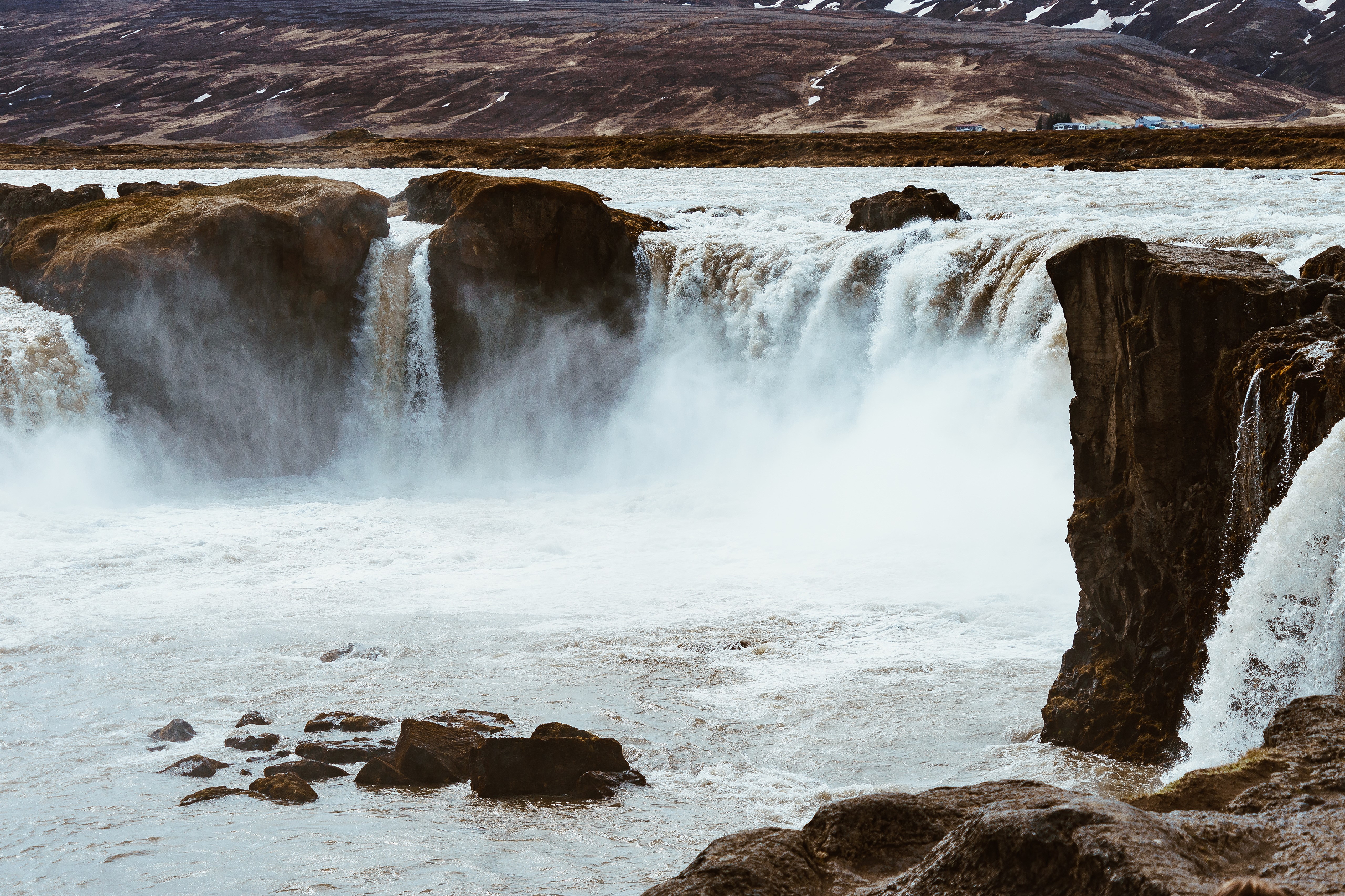 Godafoss Waterfall in Iceland HD Wallpaper
