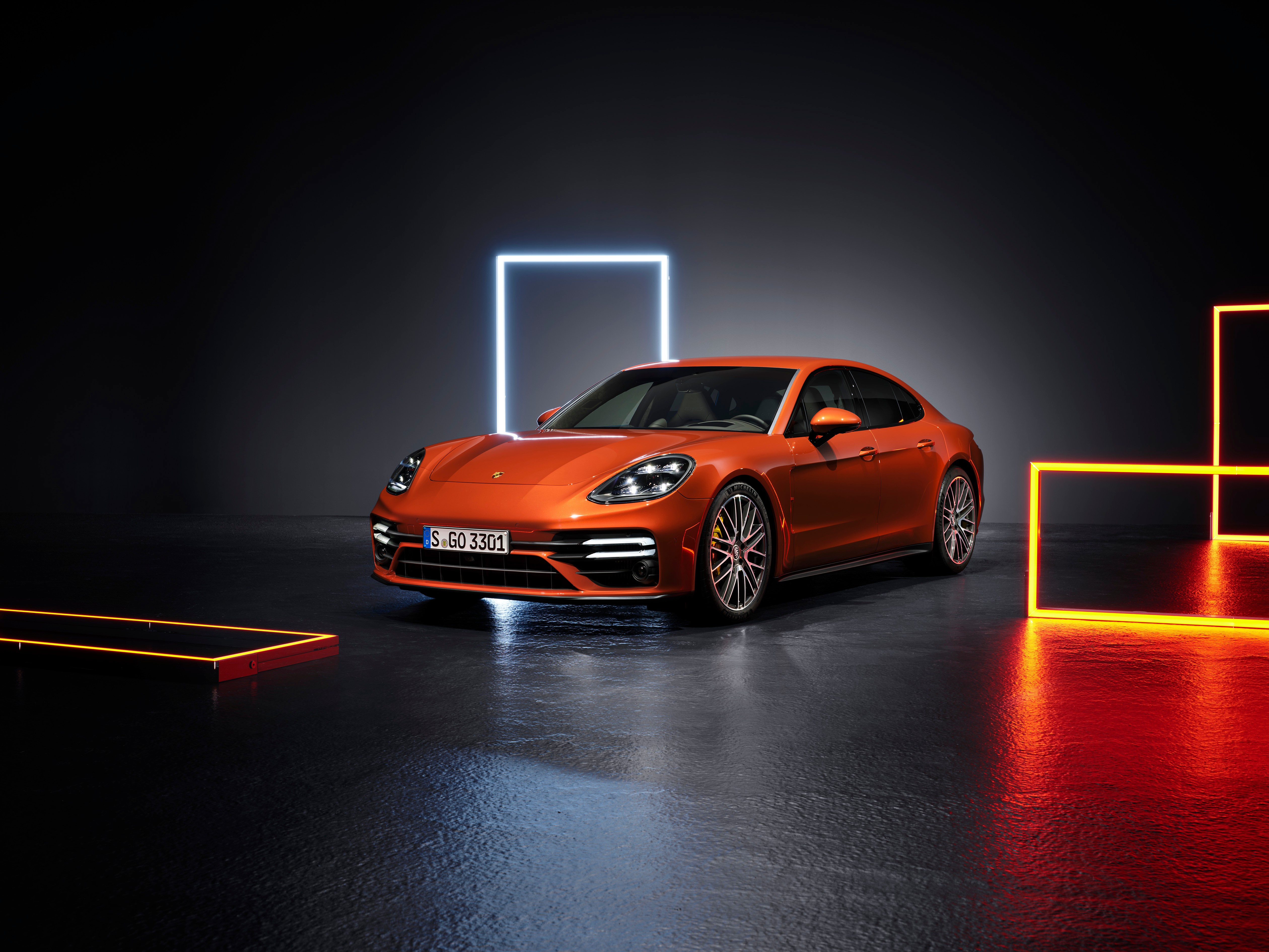 Porsche Panamera Turbo S (971) Orange Metallic HD Wallpaper