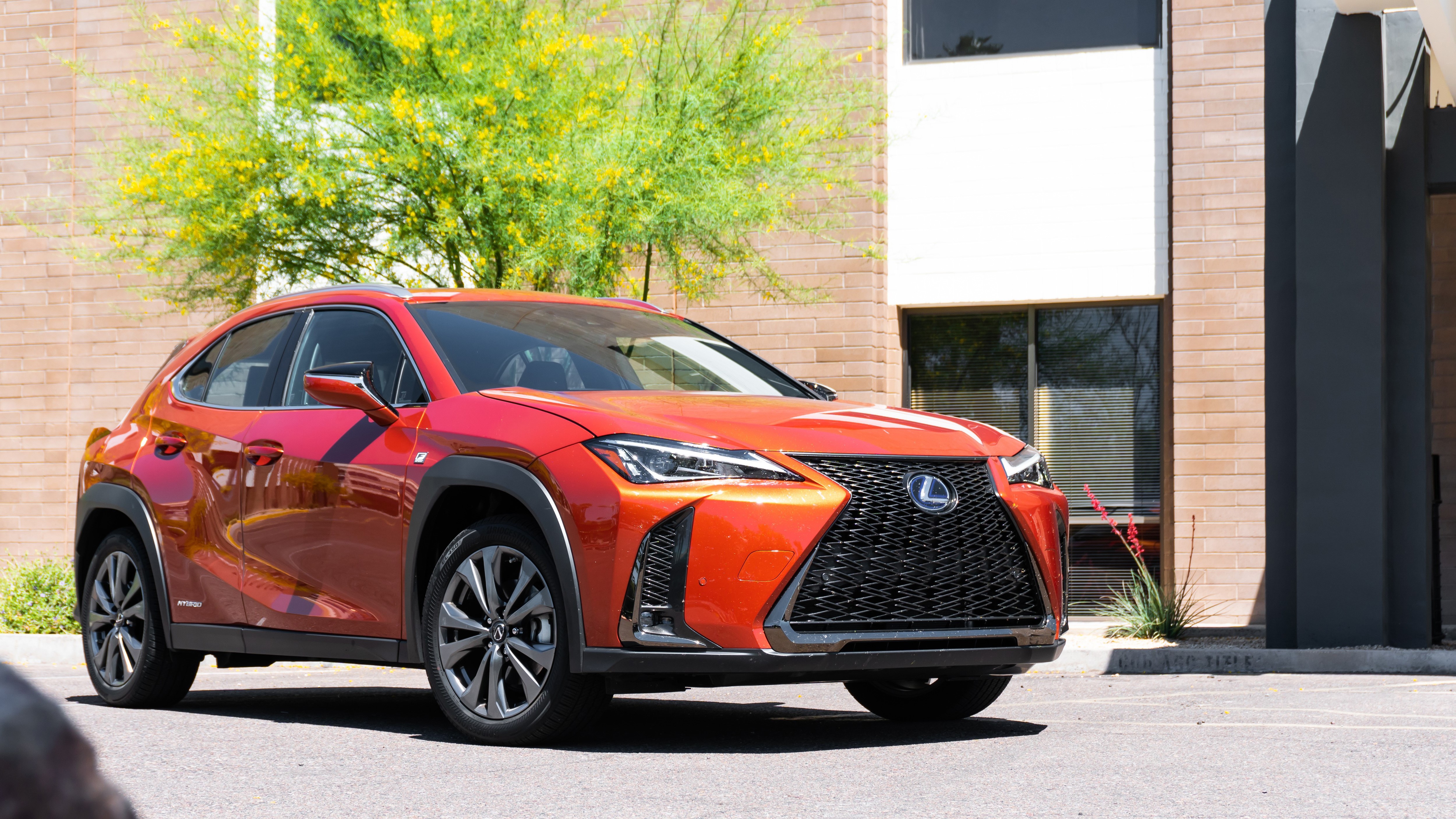 2019 Lexus UX 250h F SPORT in Orange HD Wallpaper