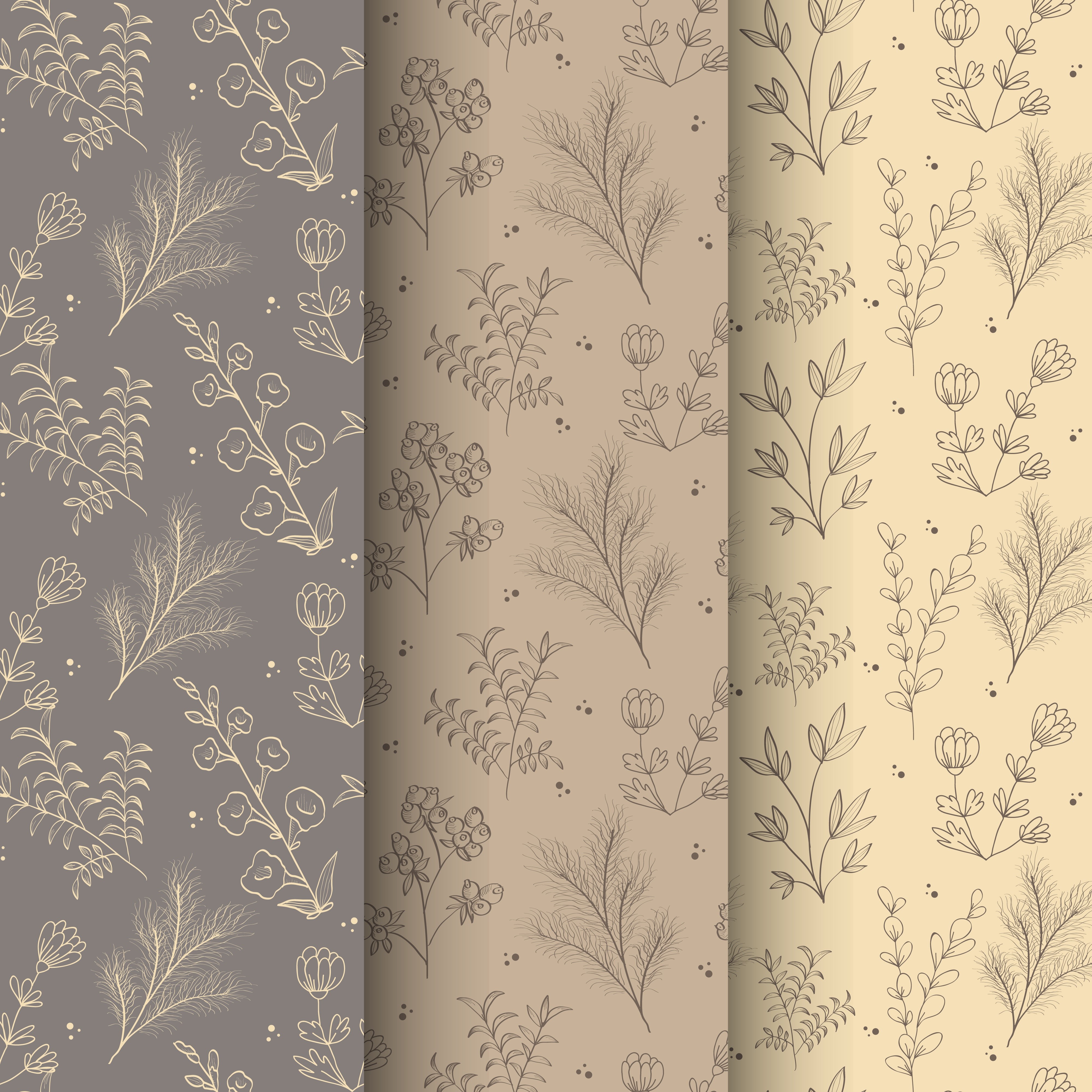 Floral Branches Texture Pattern HD Wallpaper