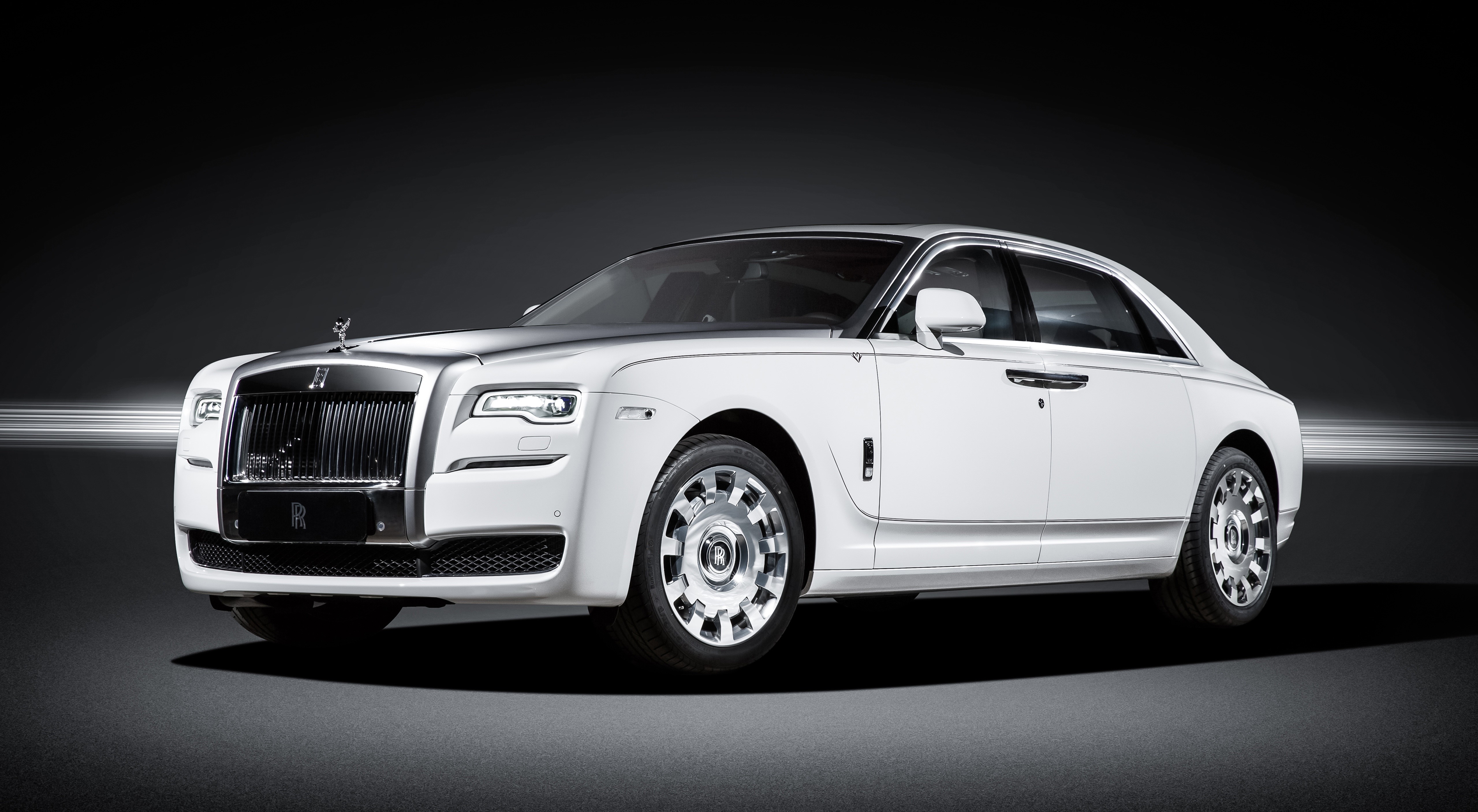 White Rolls-Royce Ghost Sedan HD Wallpaper