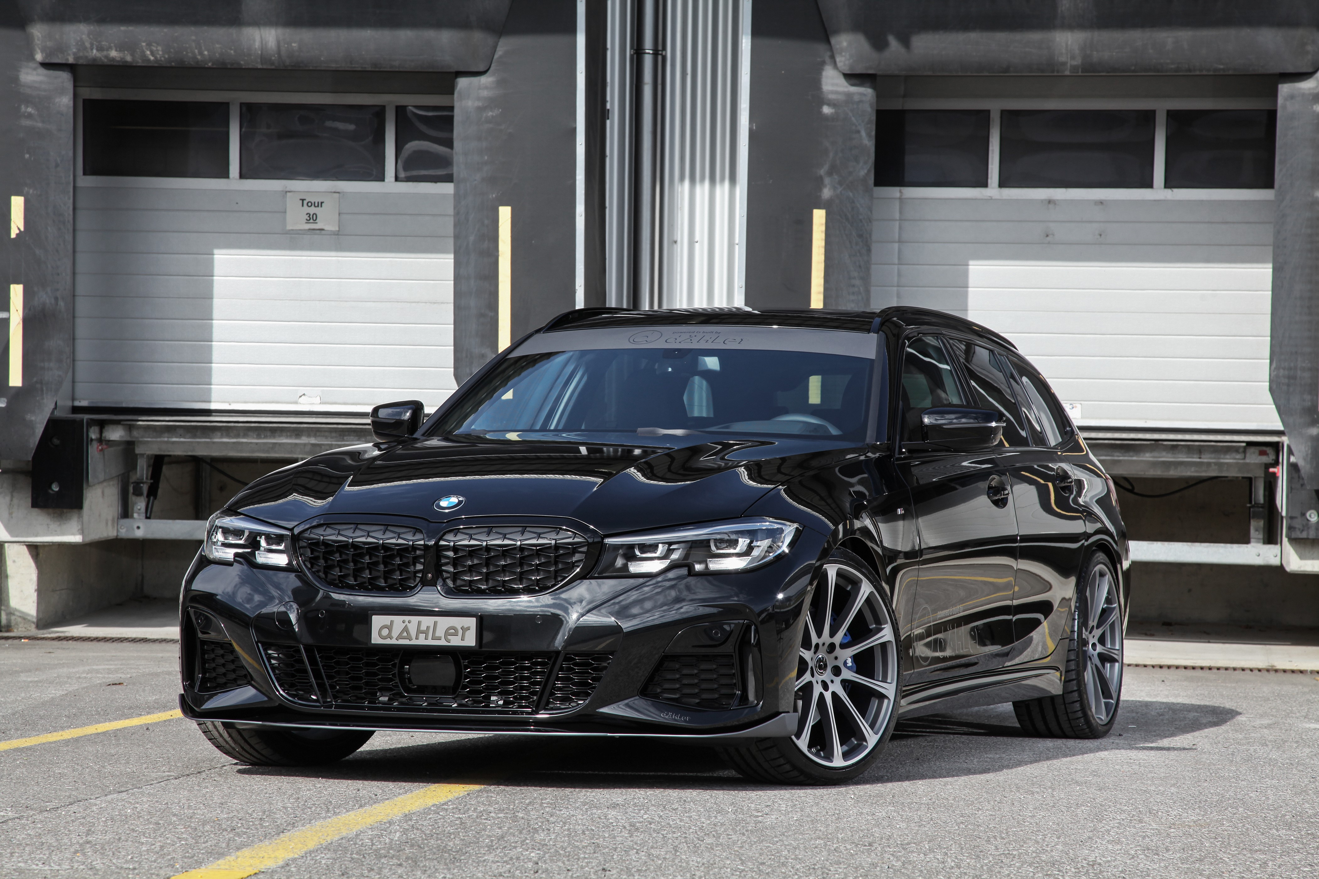 4K Black 2020 Dahler M340i xDrive Touring BMW Estate Car HD Wallpaper