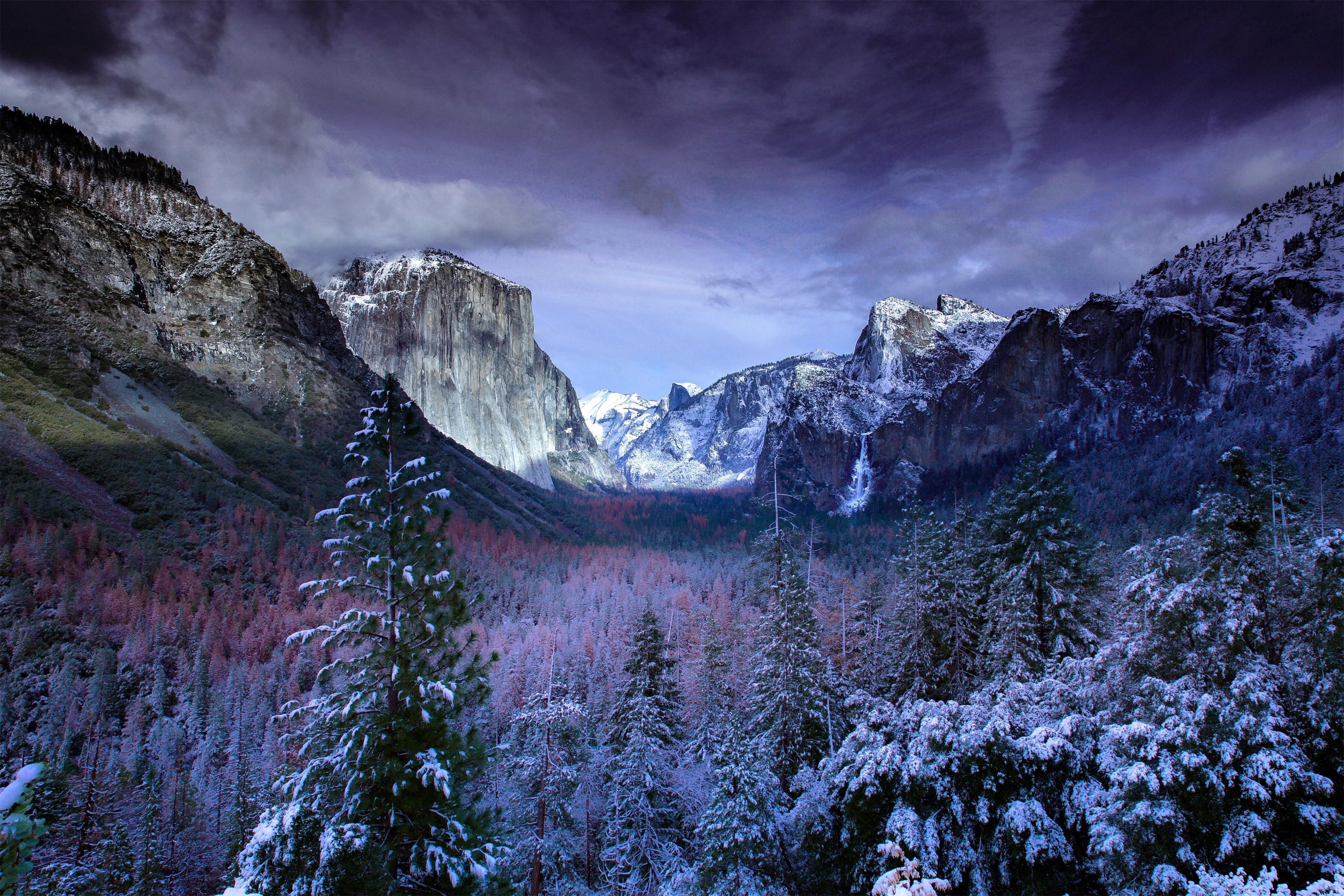 Yosemite National Park in Winter HD Wallpaper