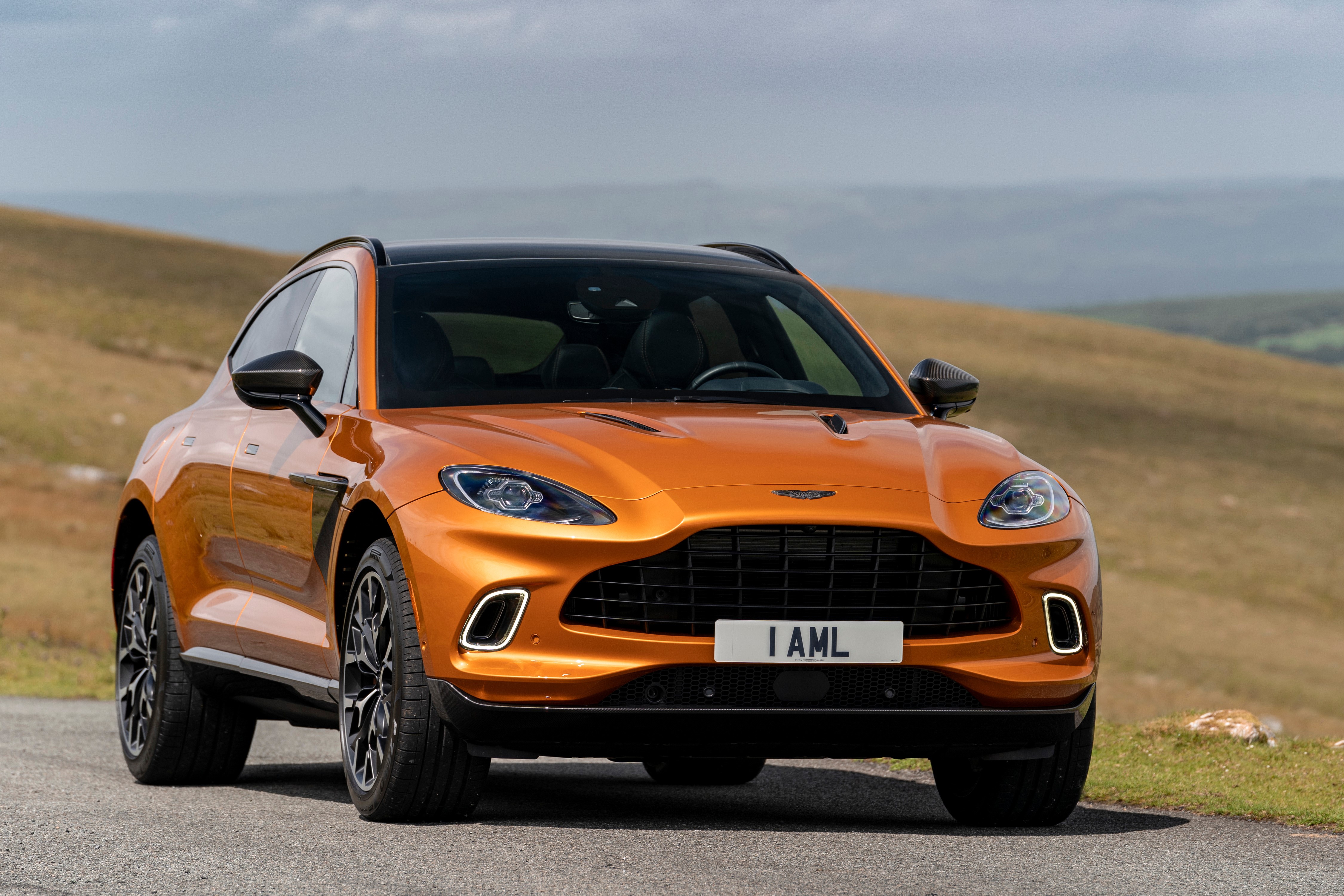Orange Aston Martin DBX Crossover HD Wallpaper