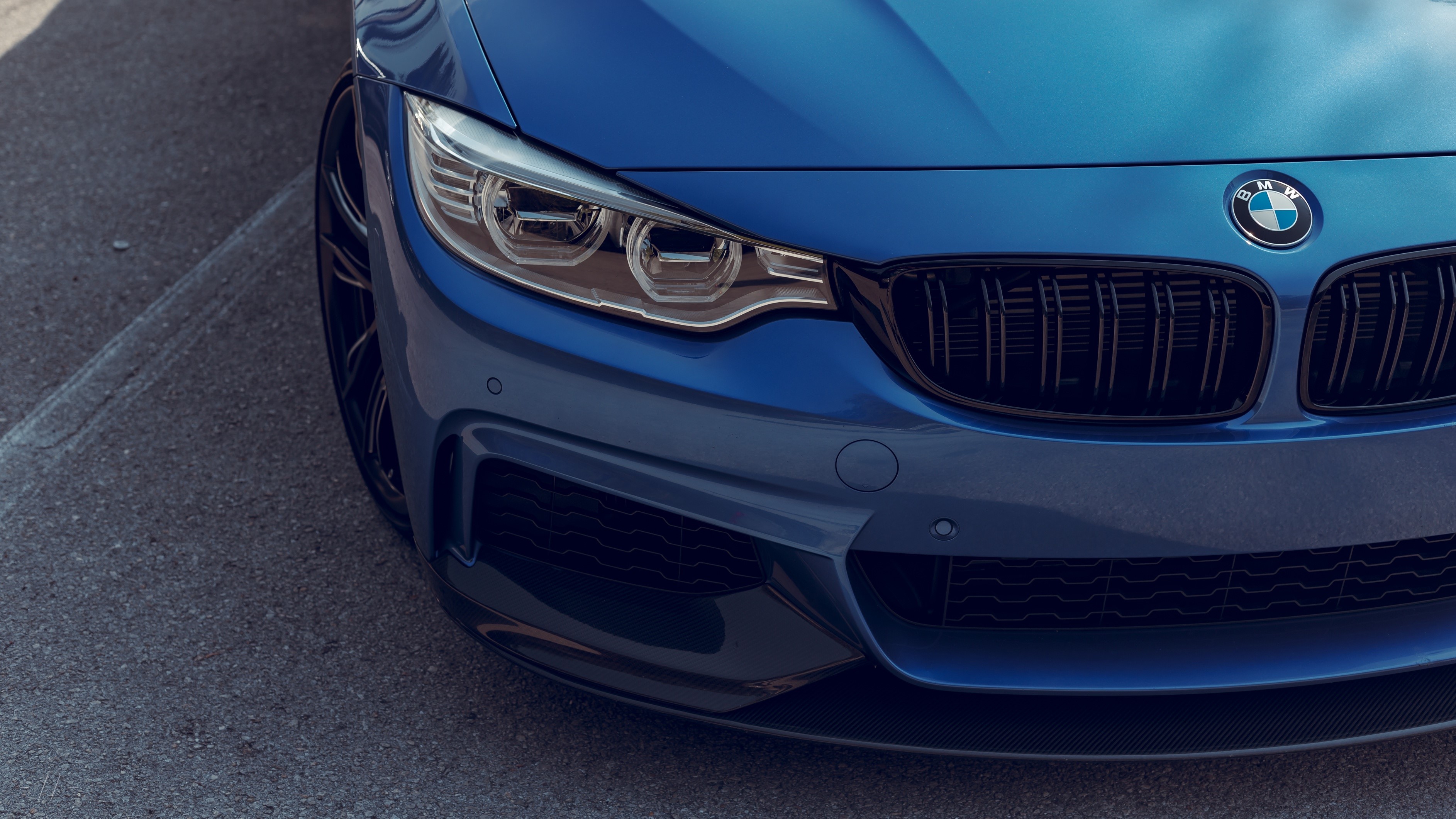 Blue BMW F82 M4 Adaptive LED Headlights HD Wallpaper