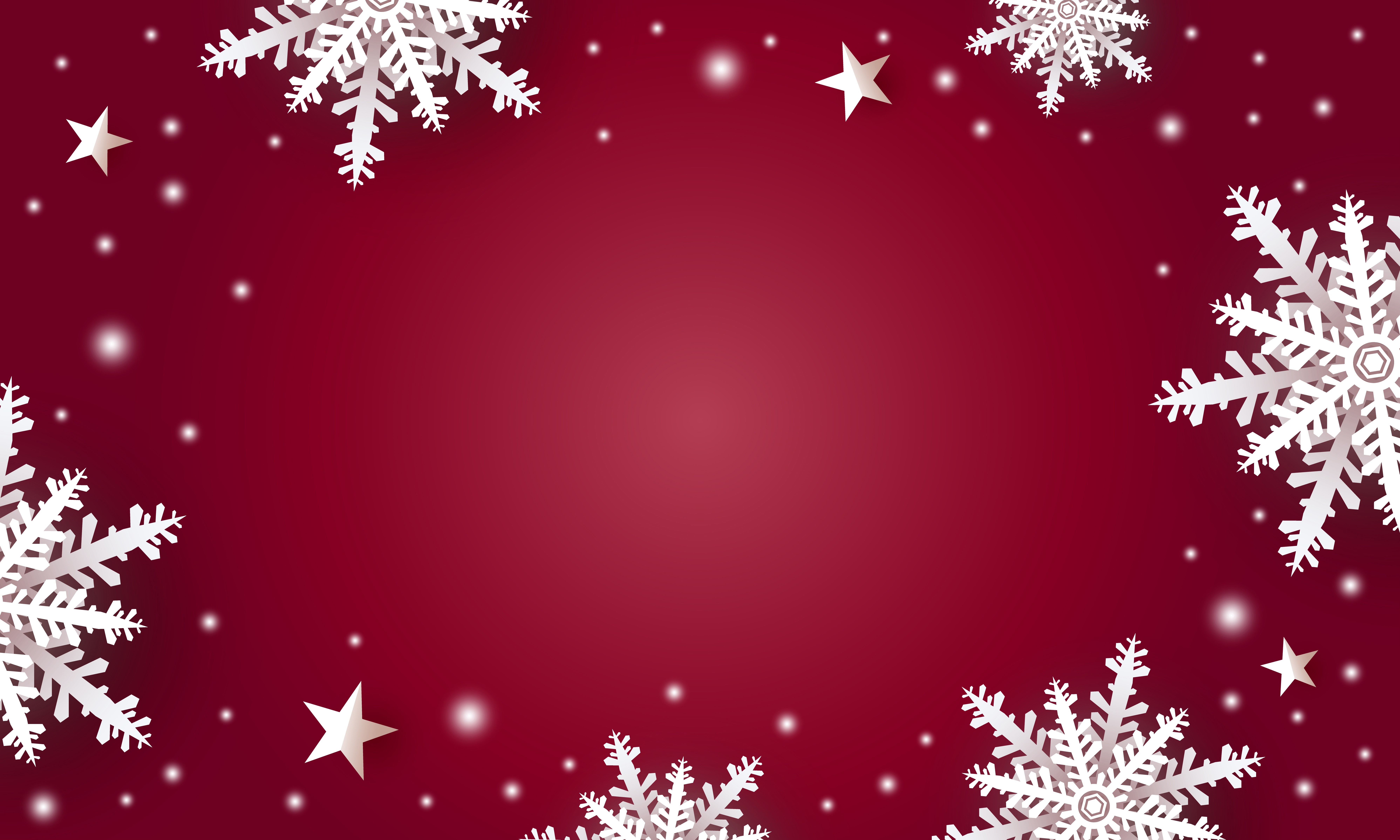 Christmas snowflakes and stars template HD Wallpaper