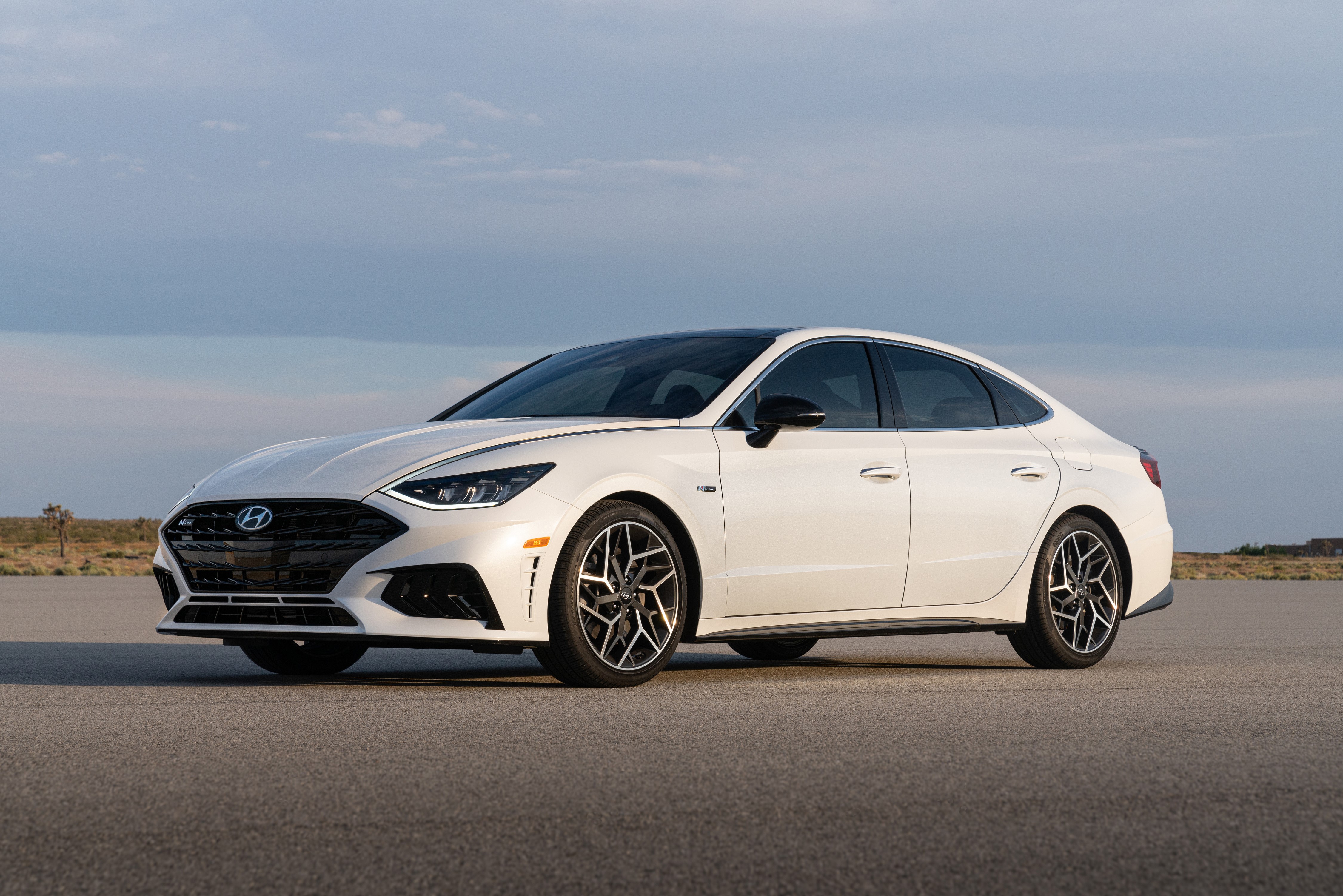 White Hyundai Sonata N Line (DN8) 2020 HD Wallpaper
