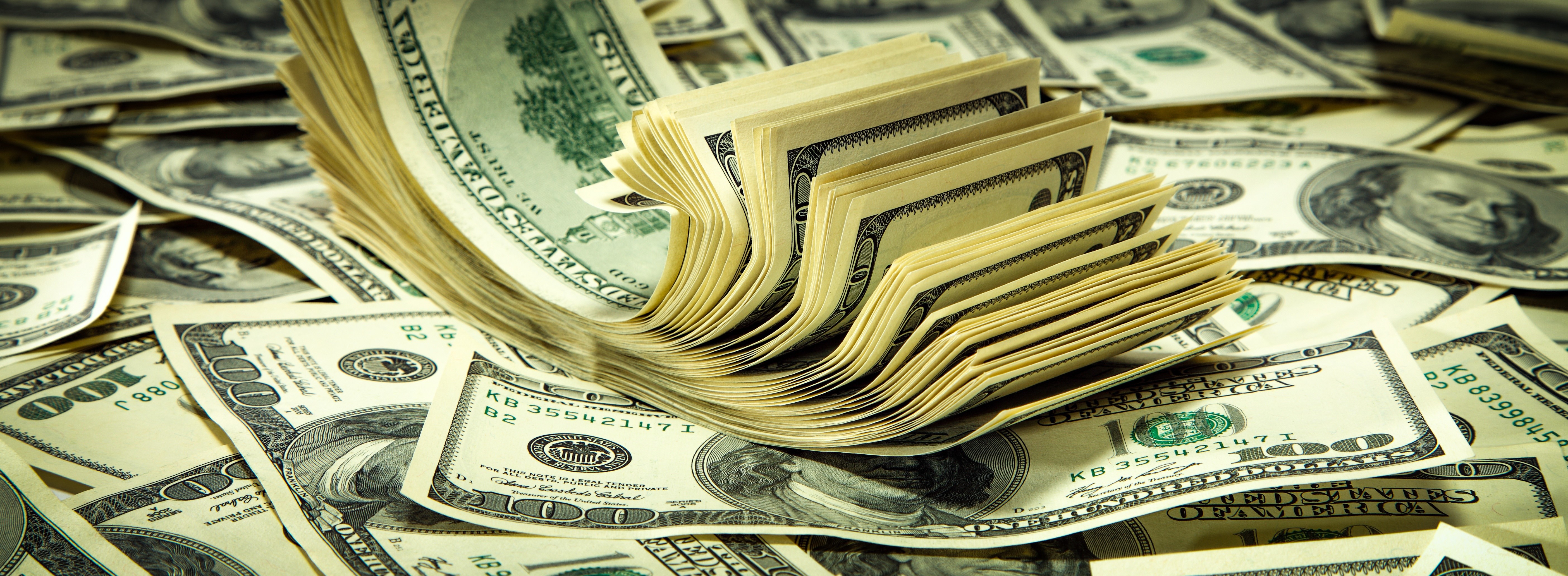 Stack of 100 Dollar Bills HD Wallpaper