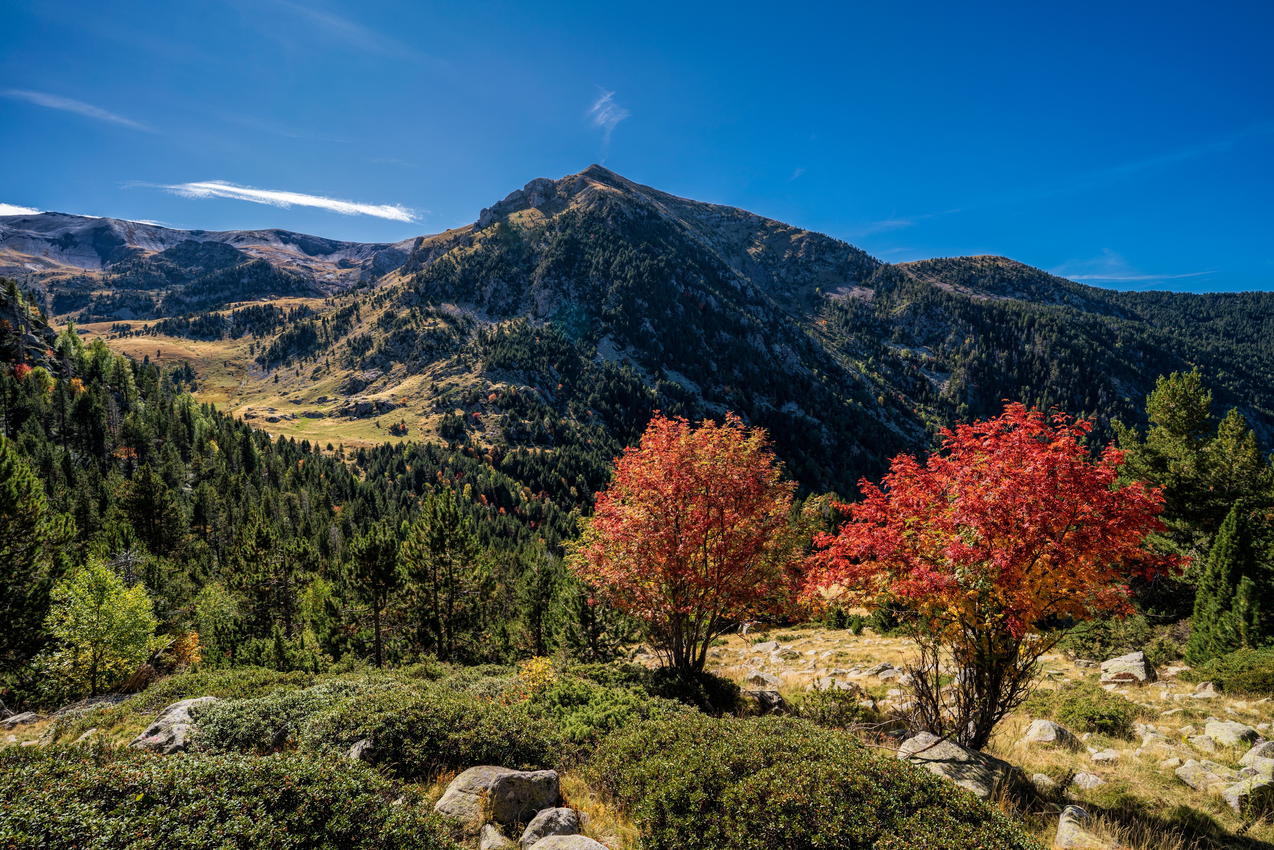 Autumn in the Pyrenees Mountains, Andorra HD Wallpaper