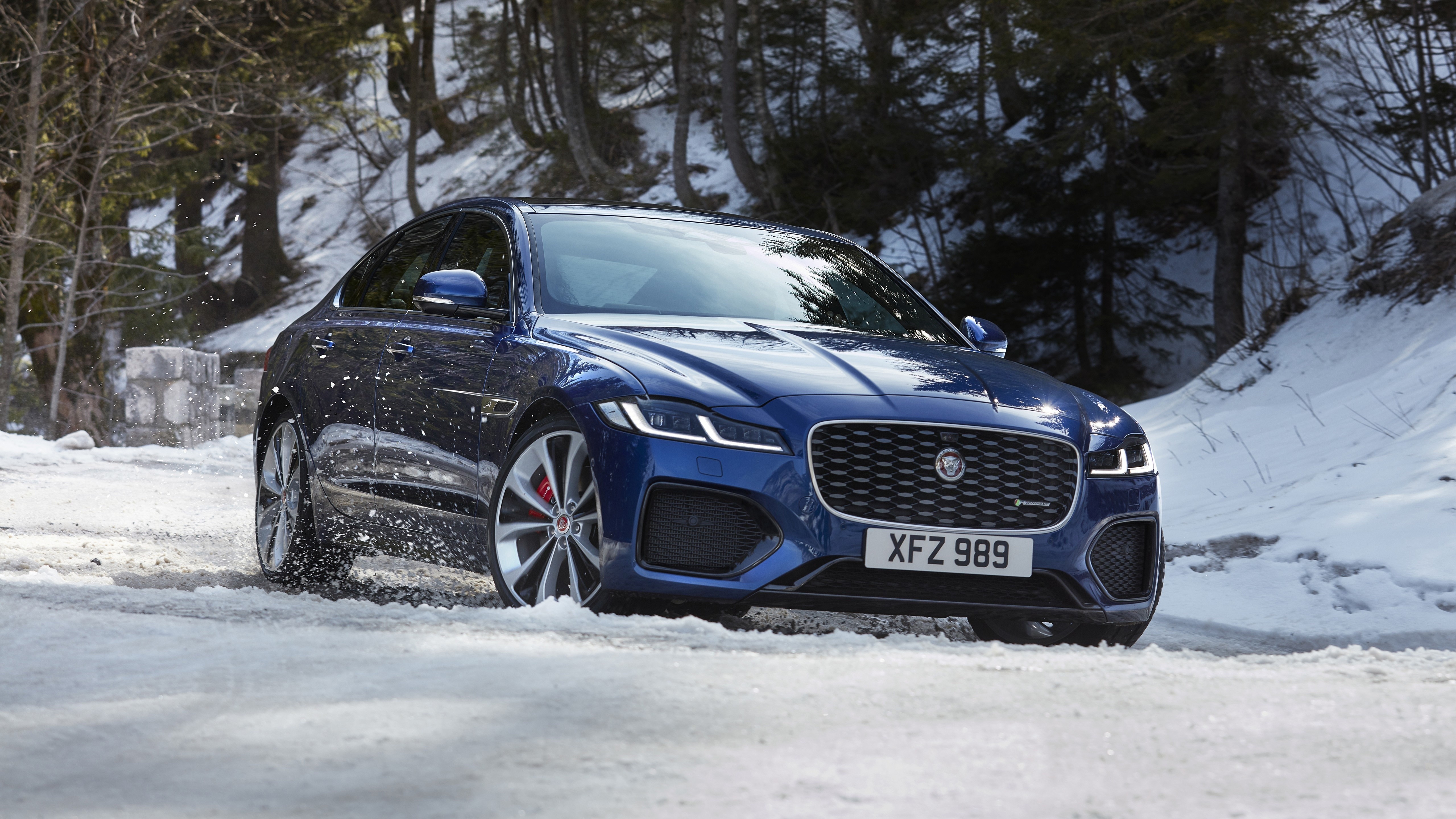 Jaguar XF P300 AWD R-Dynamic in Snow HD Wallpaper