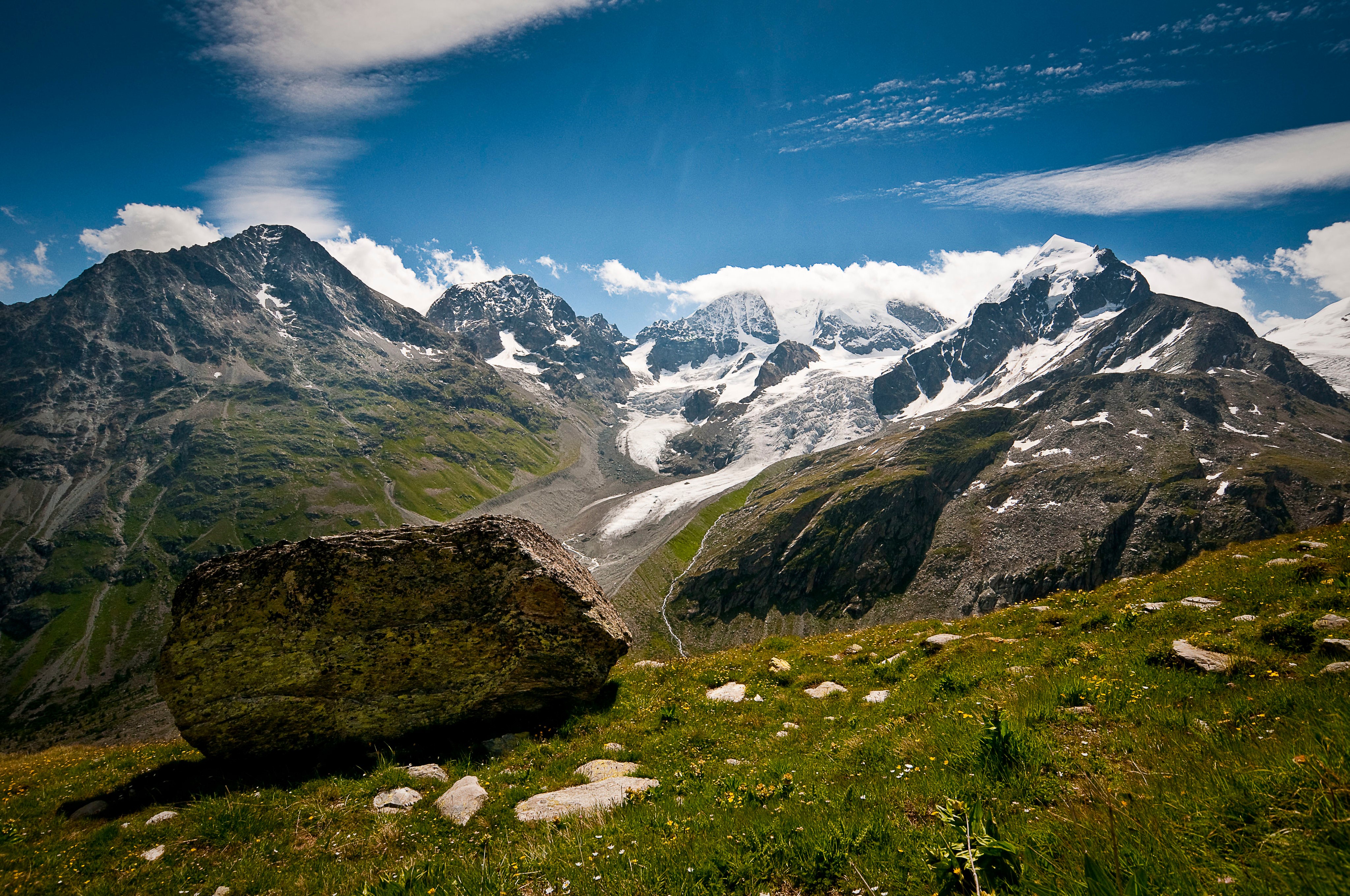 4K Switzerland Mountains Alps Glacier HD Wallpaper