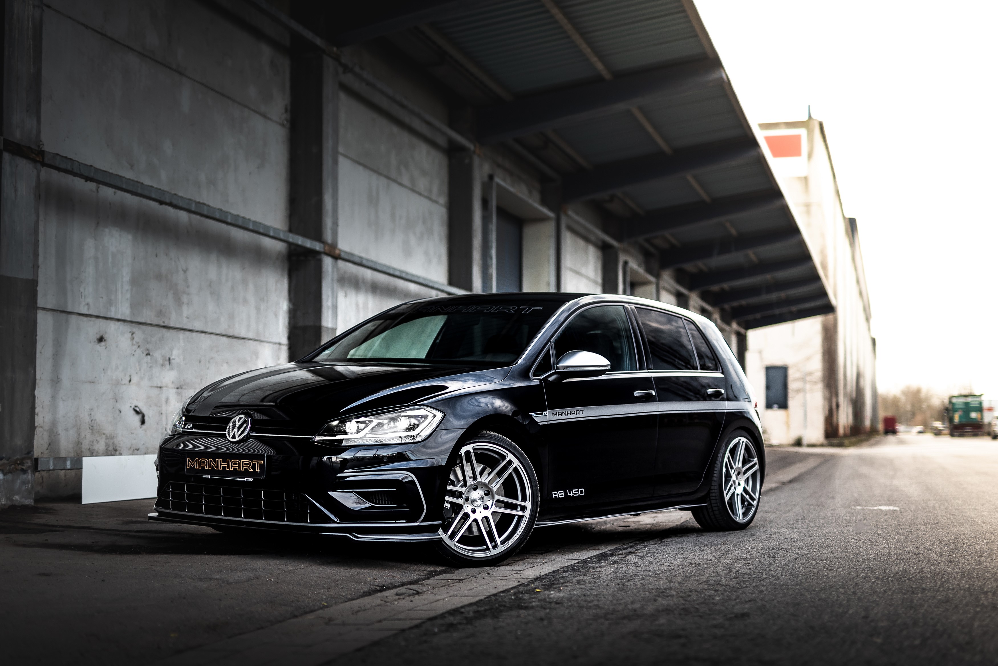 Black Manhart RS 450 Volkswagen Golf HD Wallpaper
