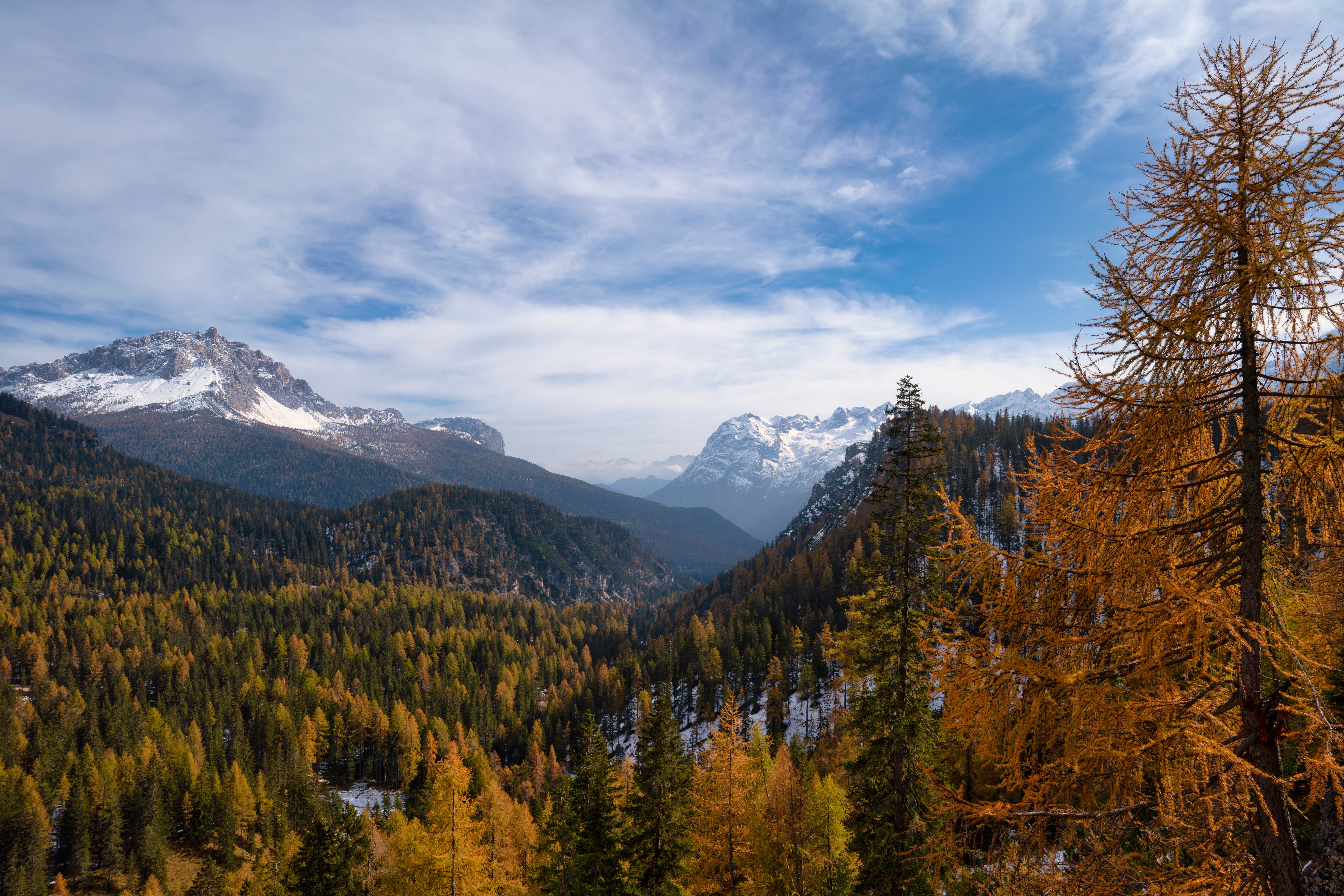 Autumn Mountains in the Dolomites, Italy HD Wallpaper