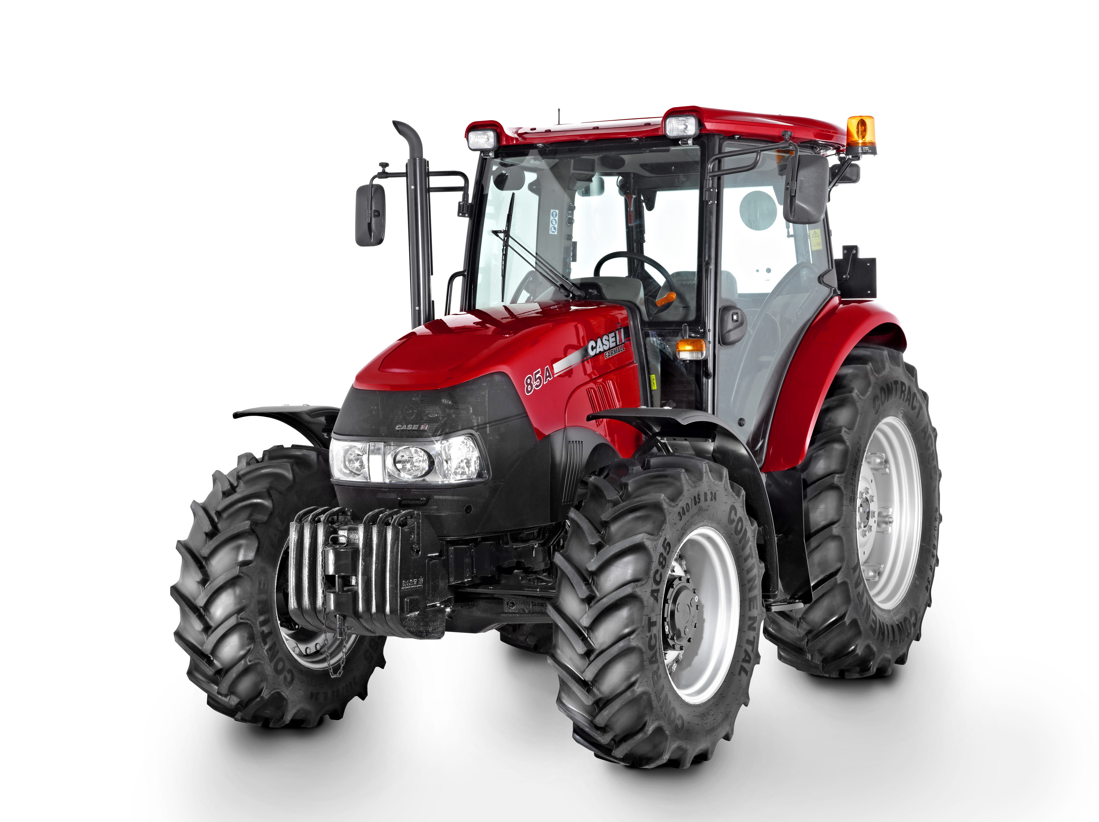 Red Case IH 85A Tractor on White Background HD Wallpaper
