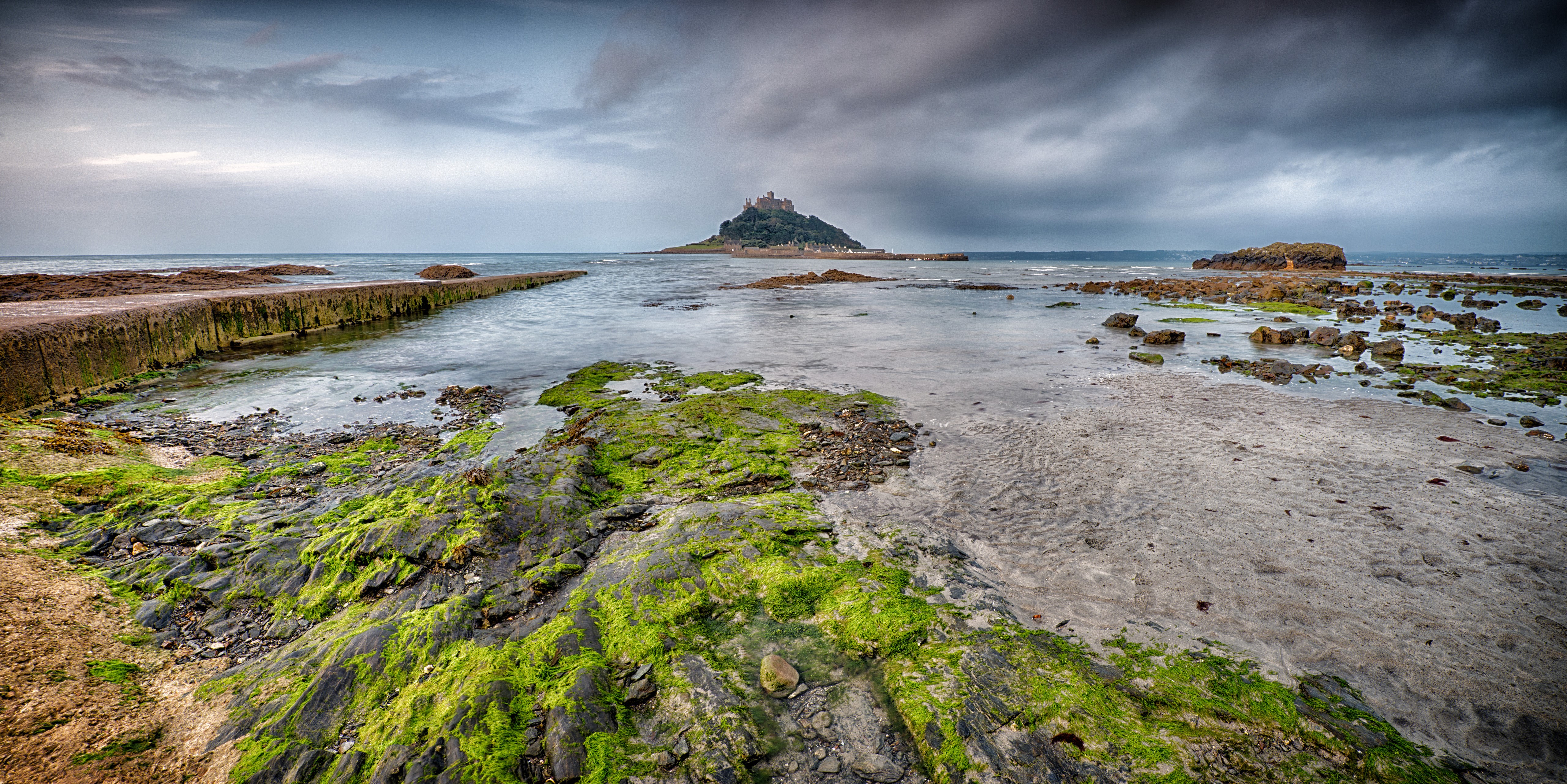 St Michael's Mount, Cornwall, England Coastline HD Wallpaper