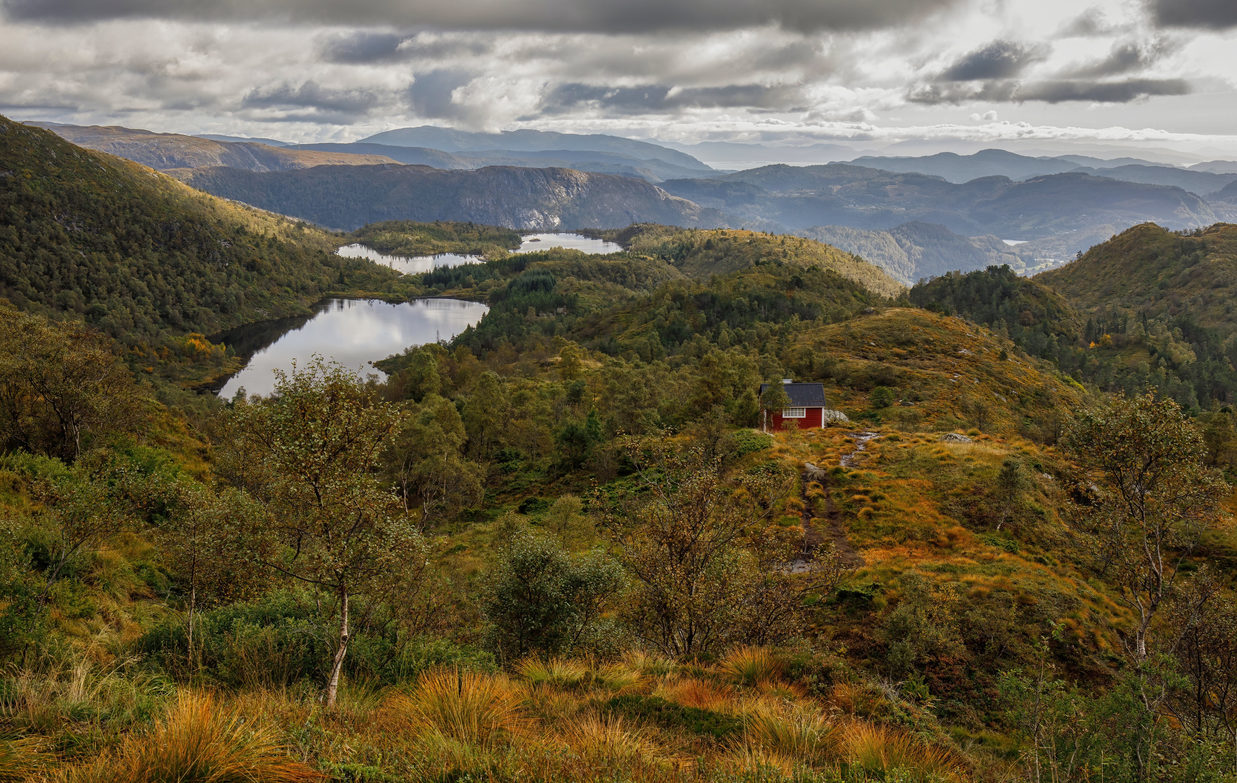 Norway Mountains and Lakes in Autumn HD Wallpaper