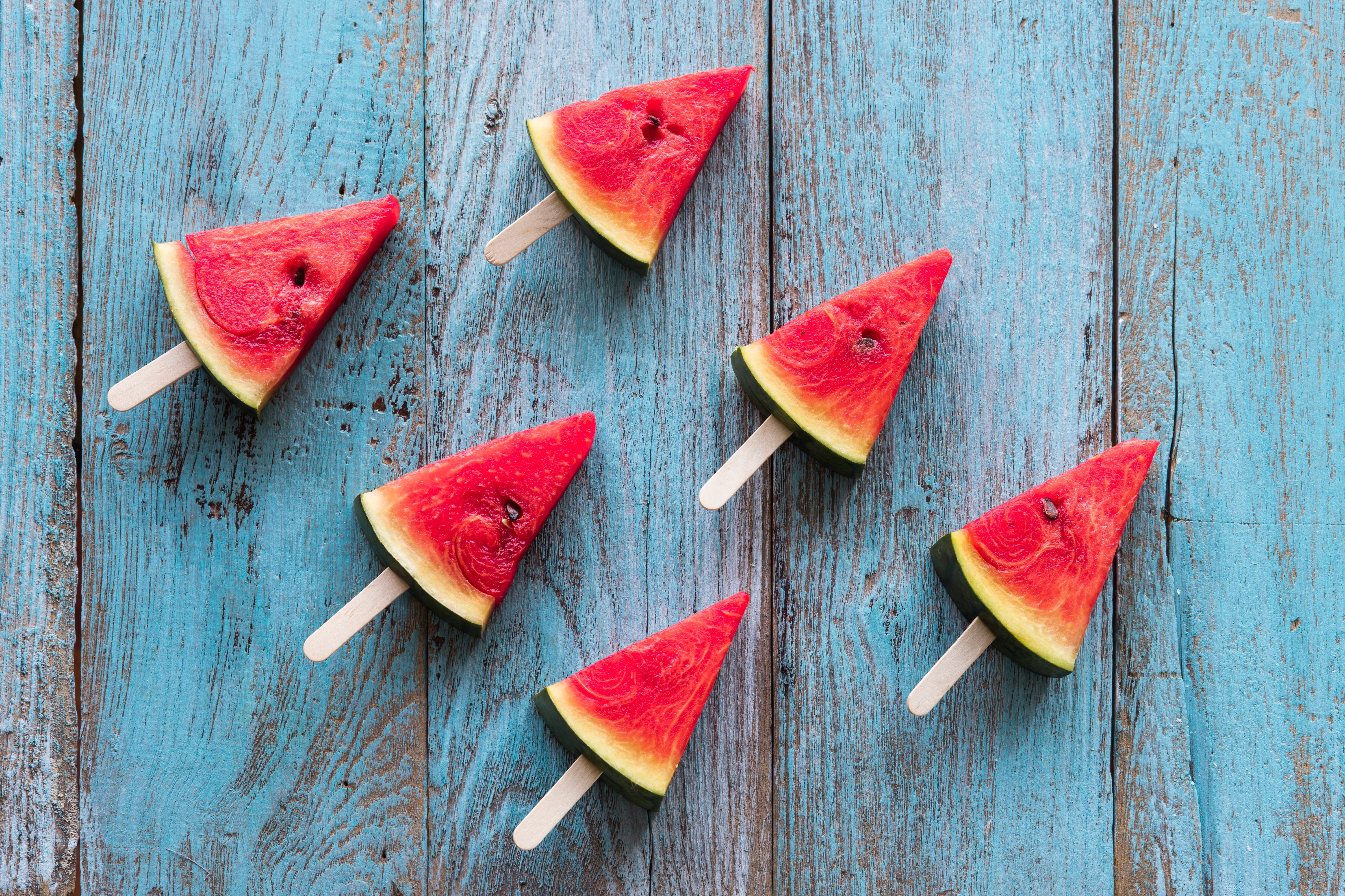 Watermelon Slices on Sticks HD Wallpaper