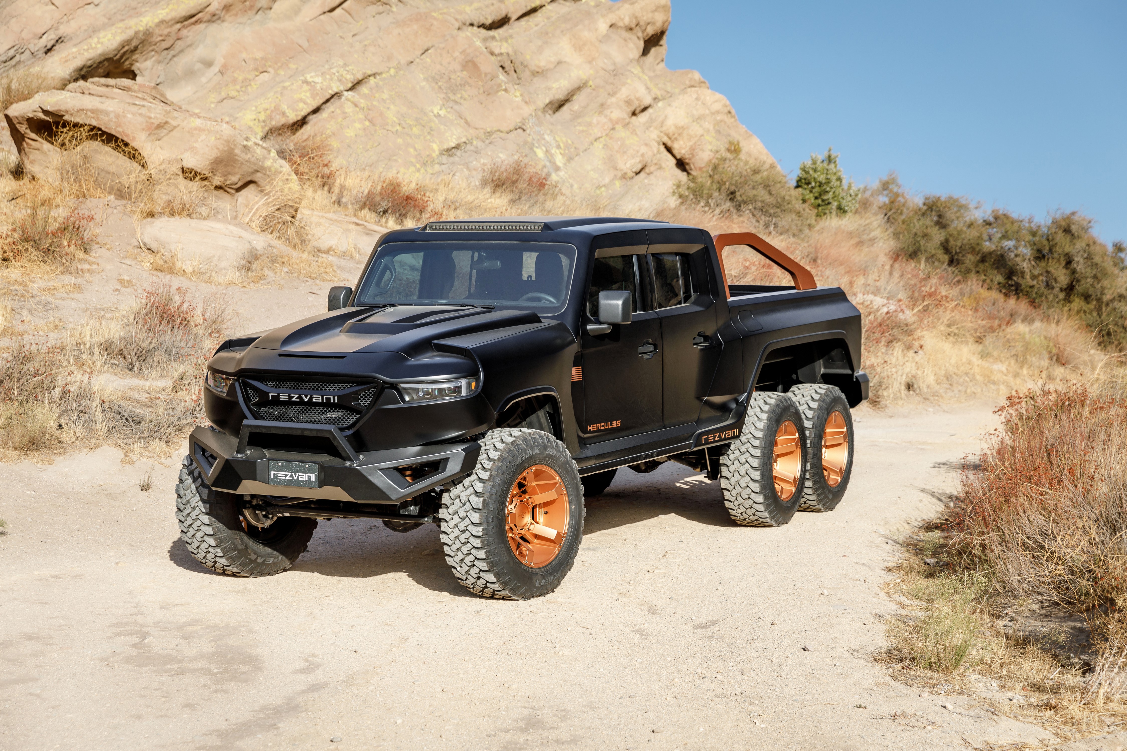 4K Rezvani Hercules 6x6 Pickup Truck HD Wallpaper