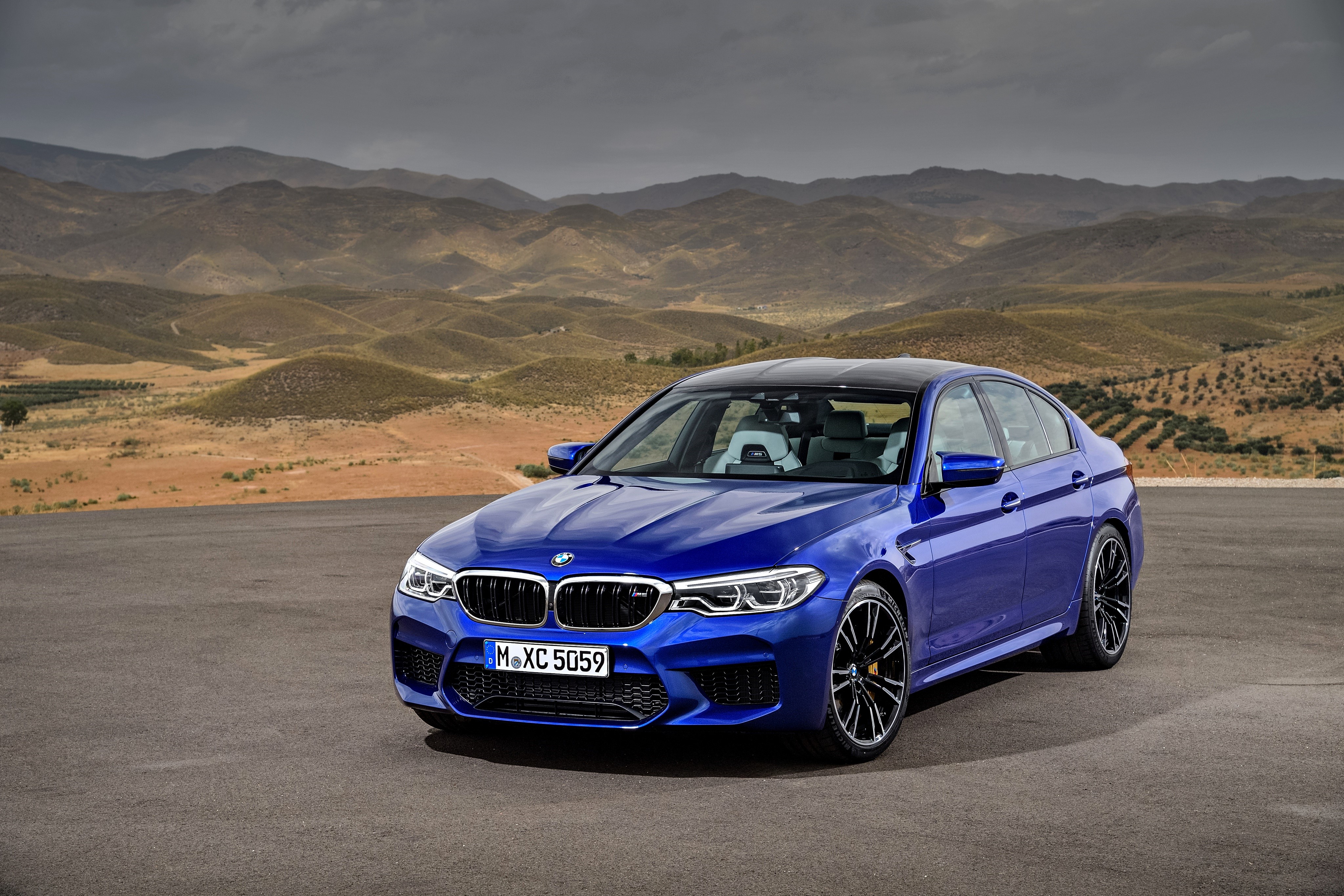 4K BMW M5 F90 Blue Sedan HD Wallpaper