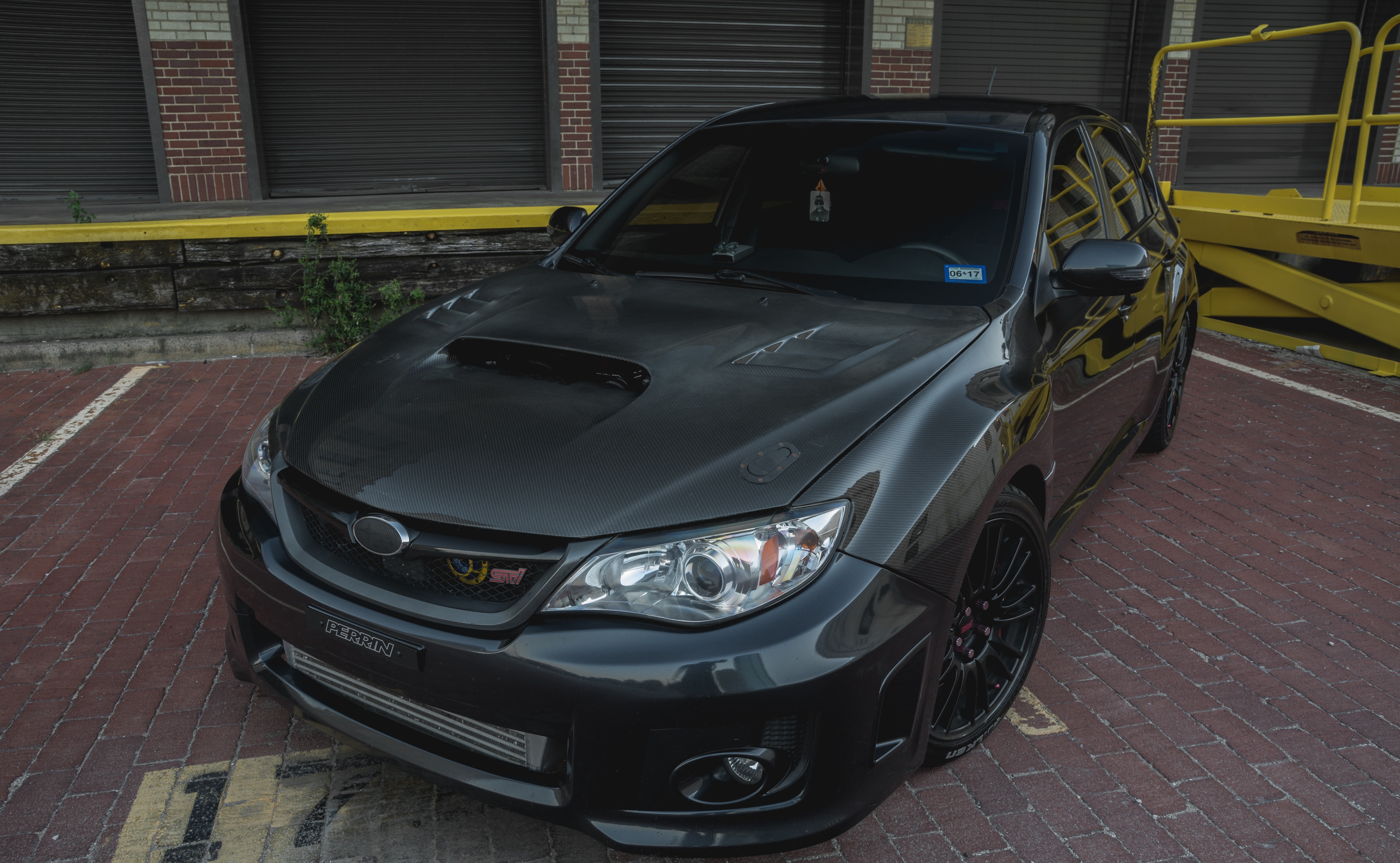Subaru Impreza WRX STI Grey Carbon Fiber HD Wallpaper