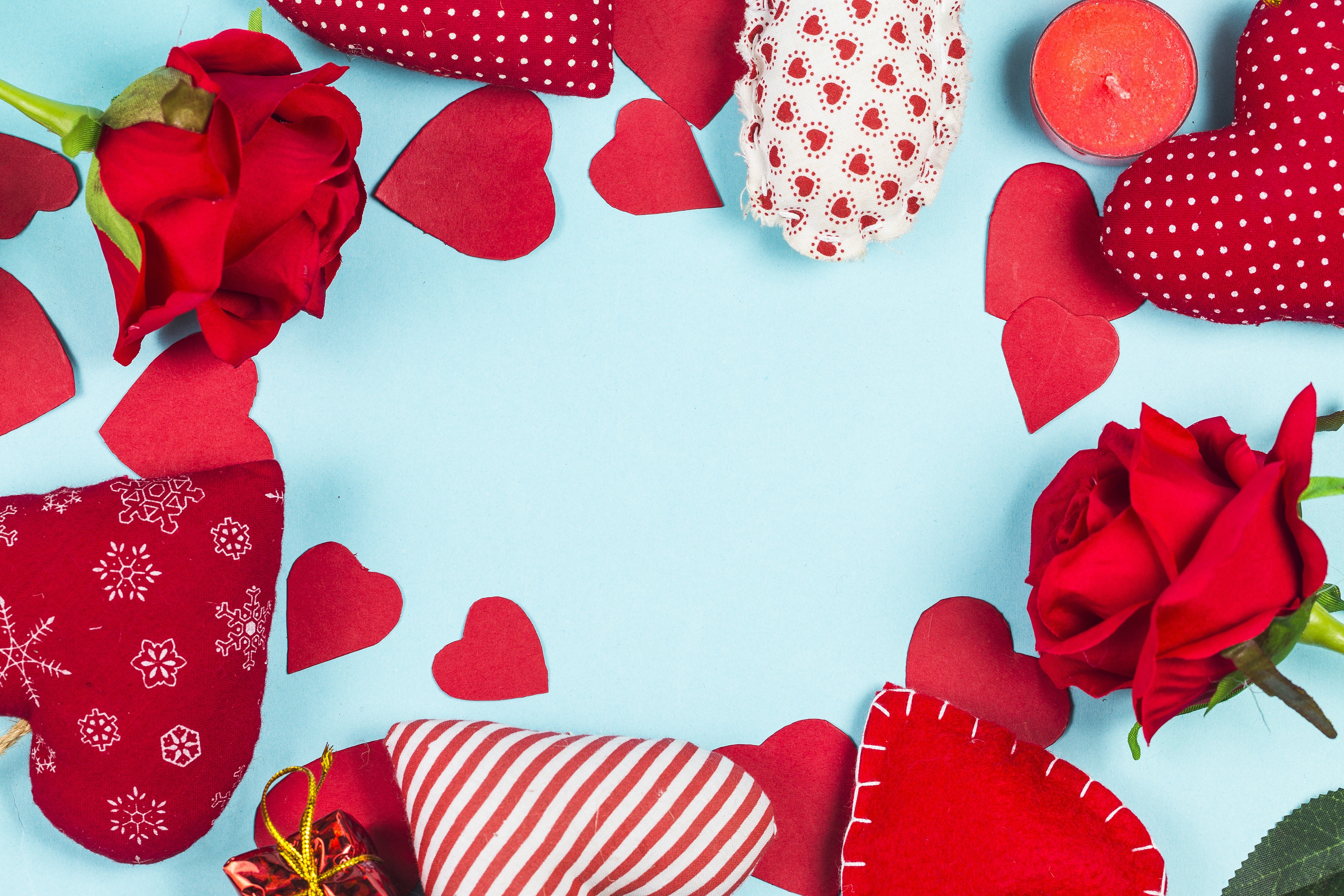 Valentine's Day Heart Template Greeting Card HD Wallpaper